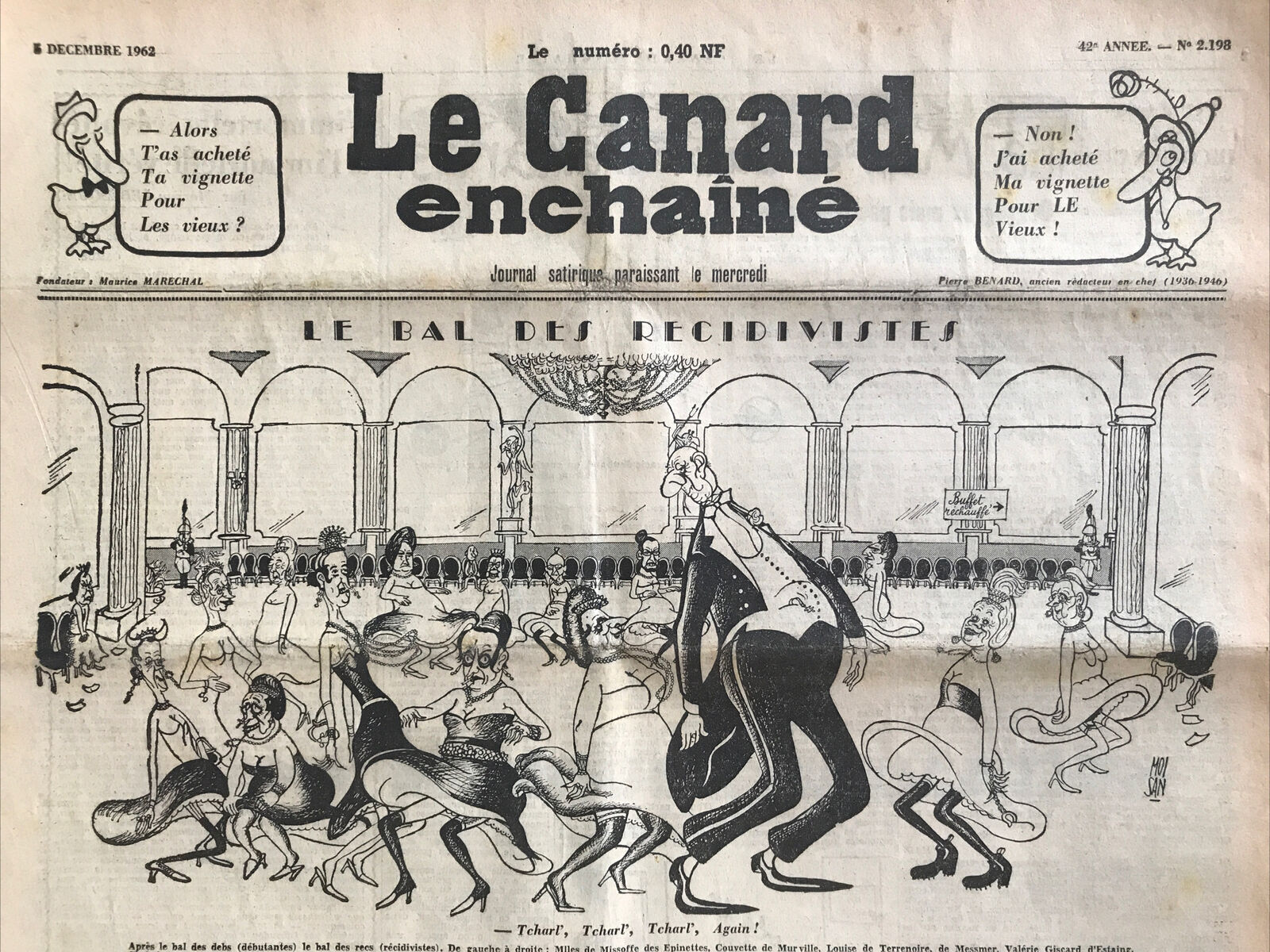 Couac ! | Acheter un Canard | Vente d'Anciens Journaux du Canard Enchaîné. Des Journaux Satiriques de Collection, Historiques & Authentiques de 1916 à 2004 ! | 2198