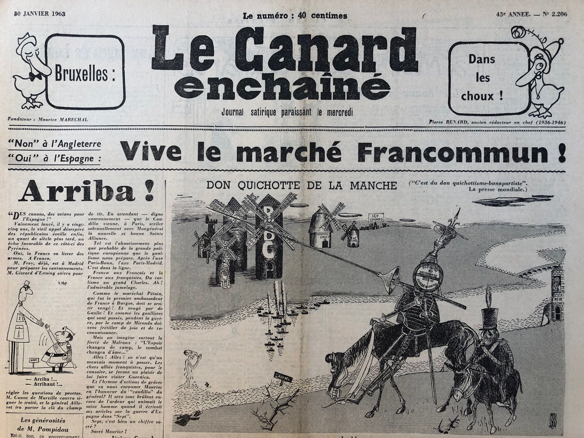 Couac ! | Acheter un Canard | Vente d'Anciens Journaux du Canard Enchaîné. Des Journaux Satiriques de Collection, Historiques & Authentiques de 1916 à 2004 ! | 2206 1