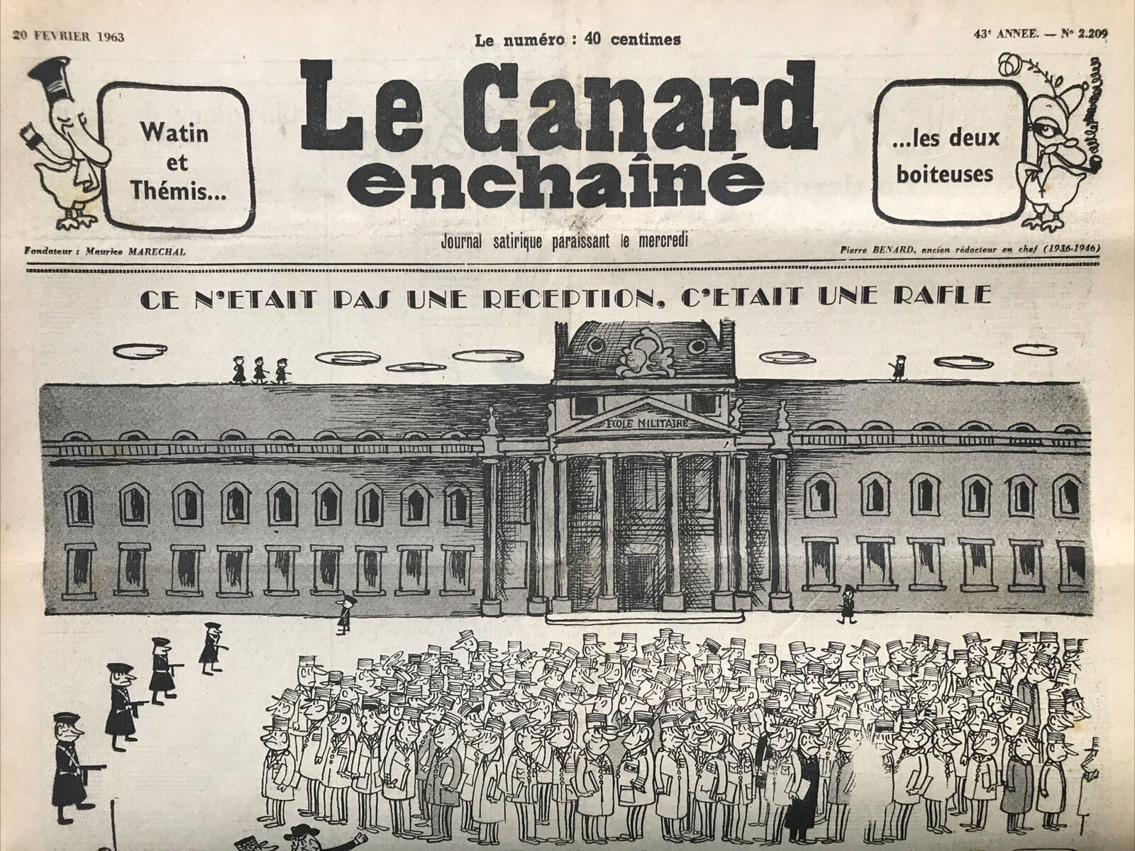 Couac ! | Acheter un Canard | Vente d'Anciens Journaux du Canard Enchaîné. Des Journaux Satiriques de Collection, Historiques & Authentiques de 1916 à 2004 ! | 2209