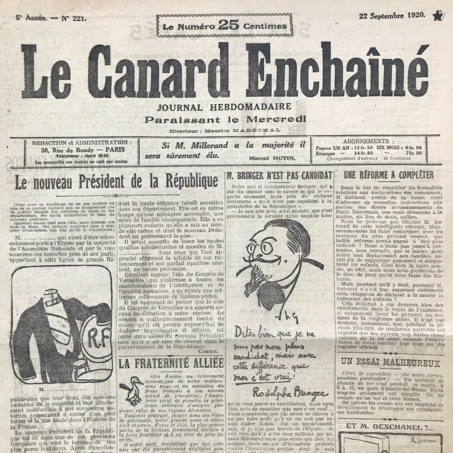 Couac ! | Acheter un Canard | Vente d'Anciens Journaux du Canard Enchaîné. Des Journaux Satiriques de Collection, Historiques & Authentiques de 1916 à 2004 ! | 221 rotated