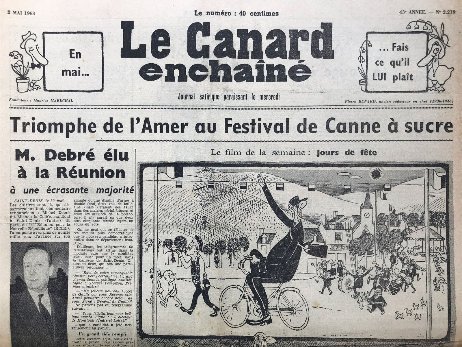 Couac ! | Acheter un Canard | Vente d'Anciens Journaux du Canard Enchaîné. Des Journaux Satiriques de Collection, Historiques & Authentiques de 1916 à 2004 ! | 2219