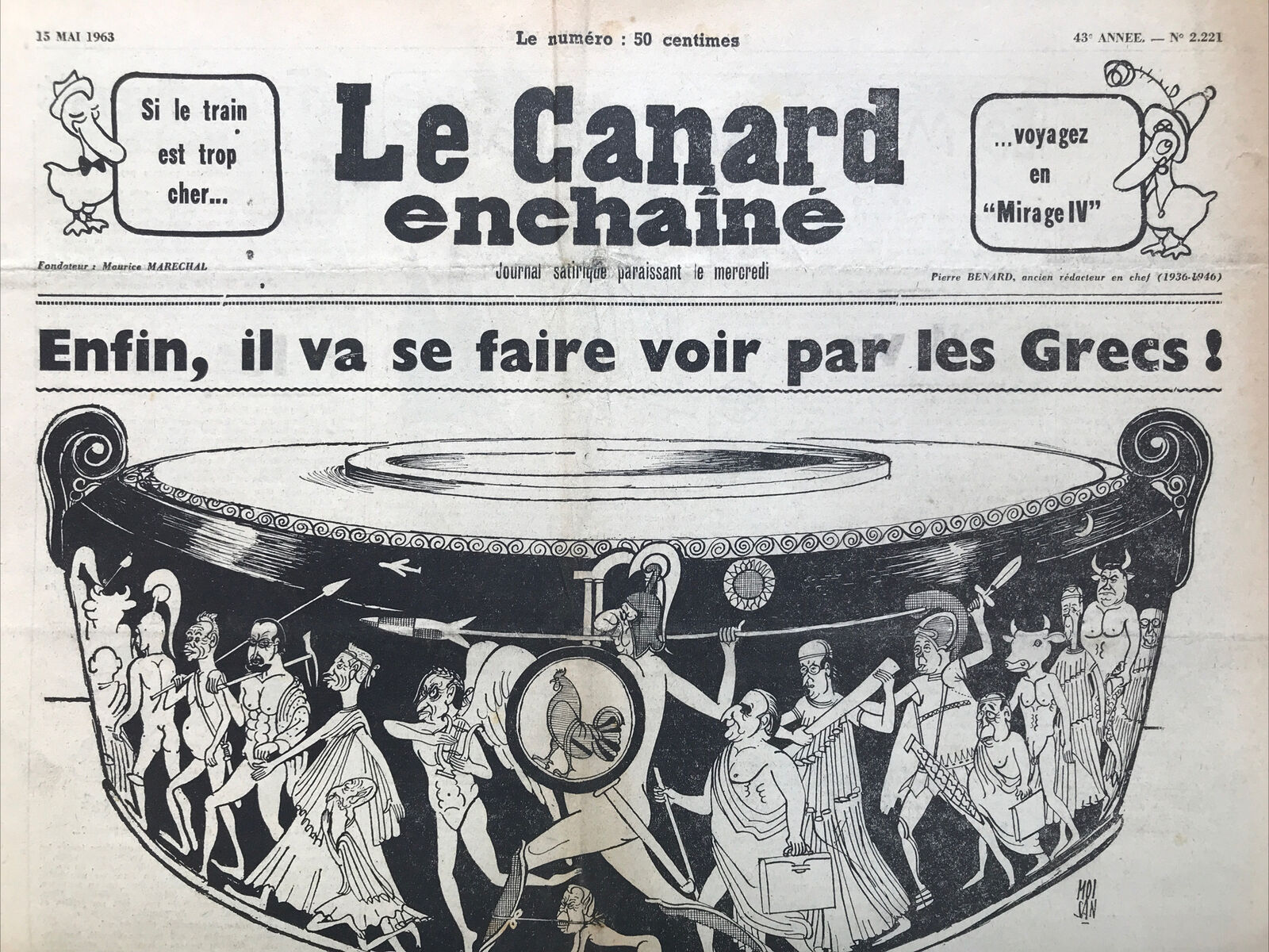 Couac ! | Acheter un Canard | Vente d'Anciens Journaux du Canard Enchaîné. Des Journaux Satiriques de Collection, Historiques & Authentiques de 1916 à 2004 ! | 2221