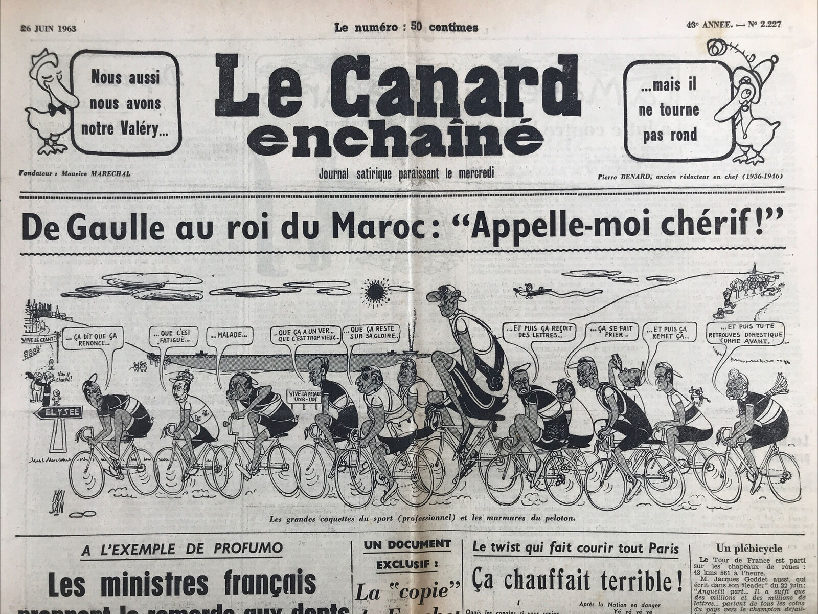 Couac ! | Acheter un Canard | Vente d'Anciens Journaux du Canard Enchaîné. Des Journaux Satiriques de Collection, Historiques & Authentiques de 1916 à 2004 ! | 2227