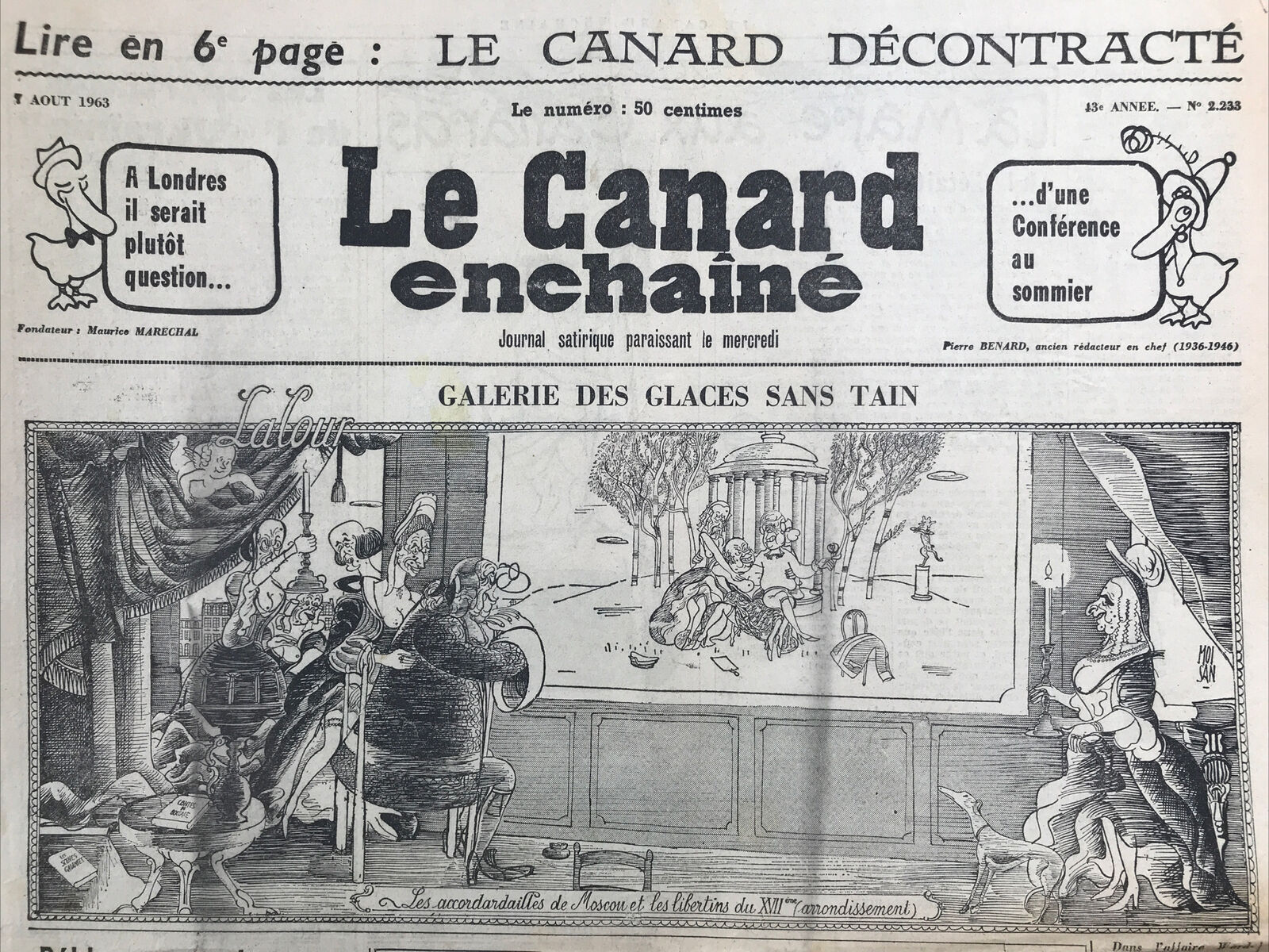 Couac ! | Acheter un Canard | Vente d'Anciens Journaux du Canard Enchaîné. Des Journaux Satiriques de Collection, Historiques & Authentiques de 1916 à 2004 ! | 2233