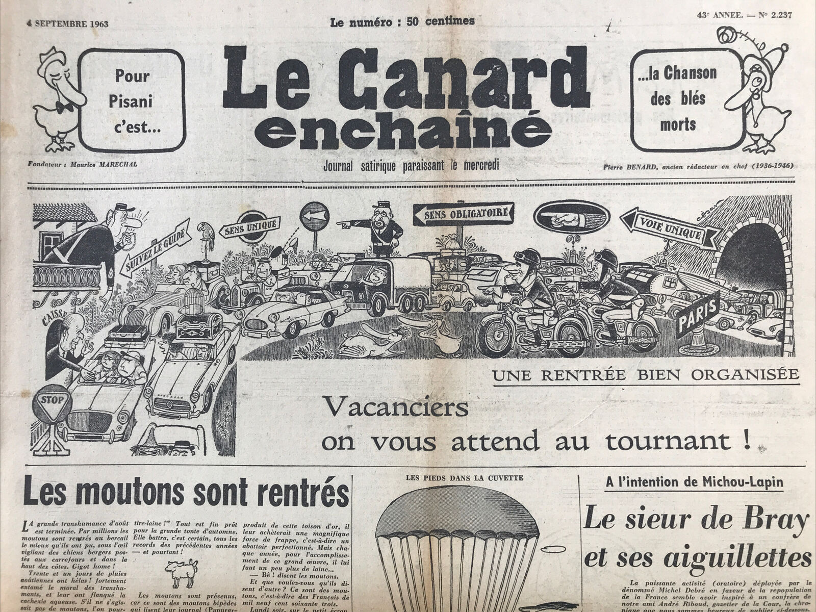 Couac ! | Acheter un Canard | Vente d'Anciens Journaux du Canard Enchaîné. Des Journaux Satiriques de Collection, Historiques & Authentiques de 1916 à 2004 ! | 2237