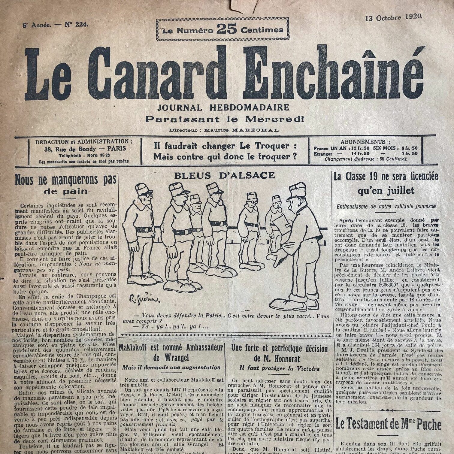 Couac ! | Acheter un Canard | Vente d'Anciens Journaux du Canard Enchaîné. Des Journaux Satiriques de Collection, Historiques & Authentiques de 1916 à 2004 ! | 224 rotated