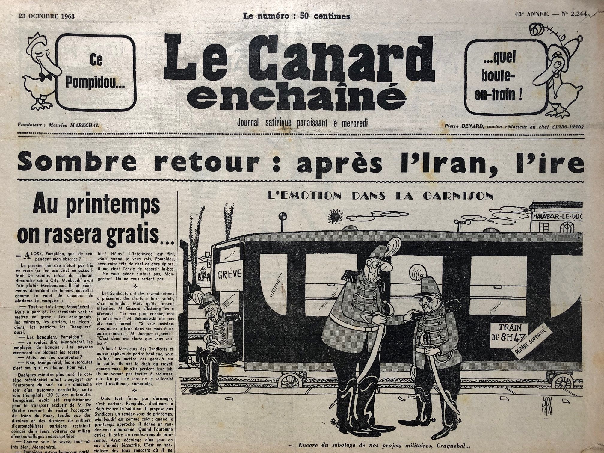 Couac ! | Acheter un Canard | Vente d'Anciens Journaux du Canard Enchaîné. Des Journaux Satiriques de Collection, Historiques & Authentiques de 1916 à 2004 ! | 2244 1