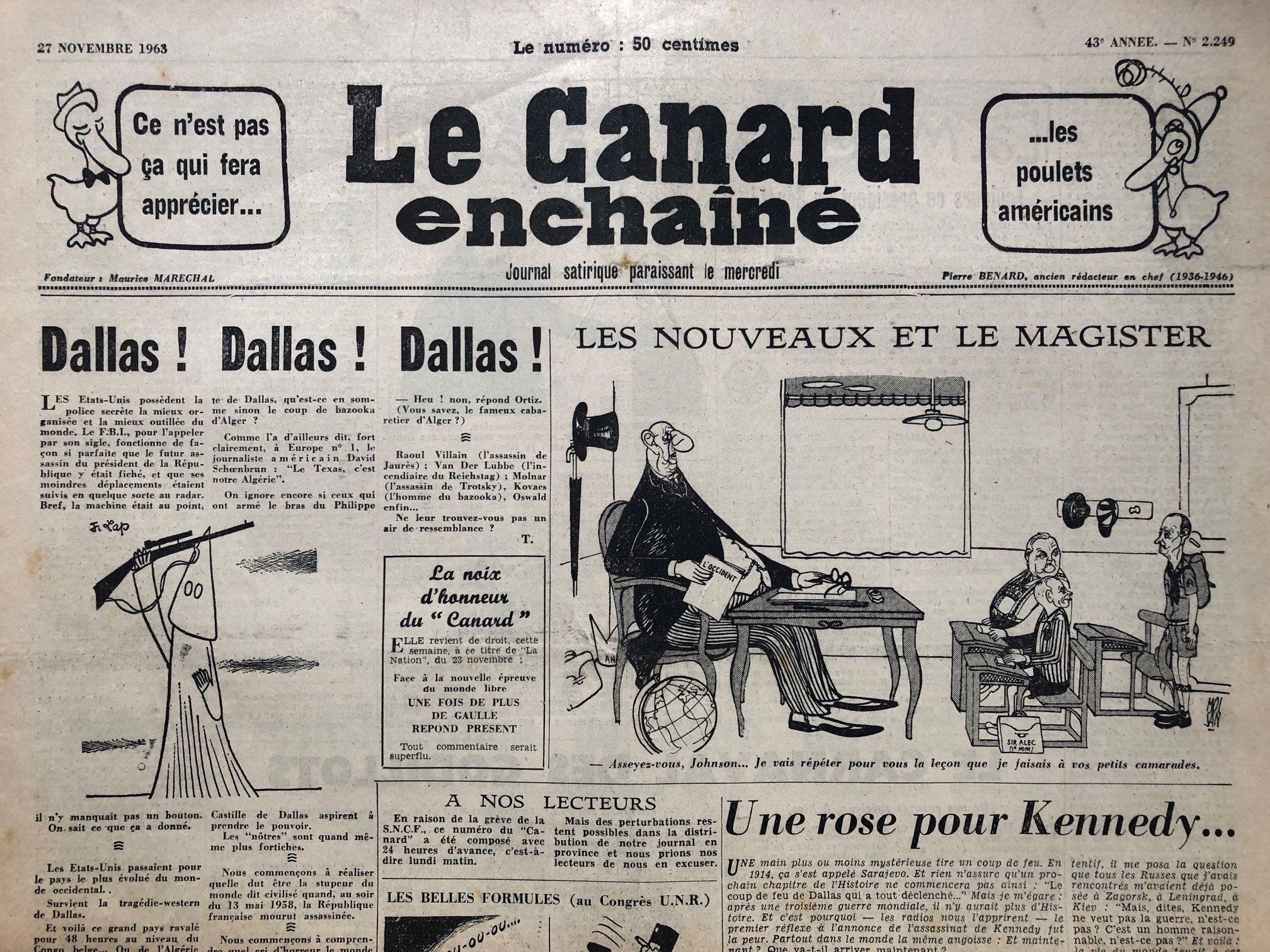 Couac ! | Acheter un Canard | Vente d'Anciens Journaux du Canard Enchaîné. Des Journaux Satiriques de Collection, Historiques & Authentiques de 1916 à 2004 ! | 2249 1