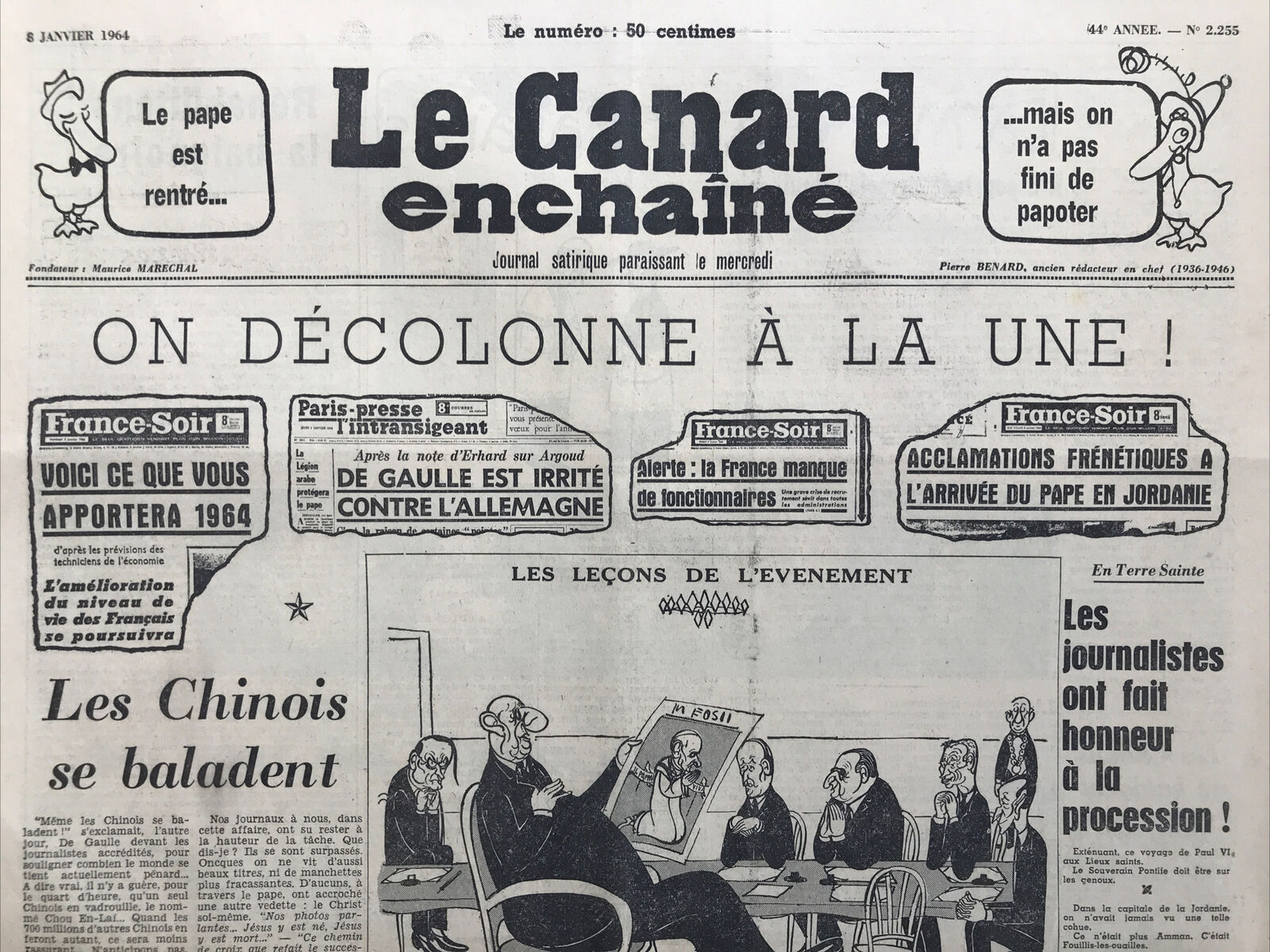 Couac ! | Acheter un Canard | Vente d'Anciens Journaux du Canard Enchaîné. Des Journaux Satiriques de Collection, Historiques & Authentiques de 1916 à 2004 ! | 2255