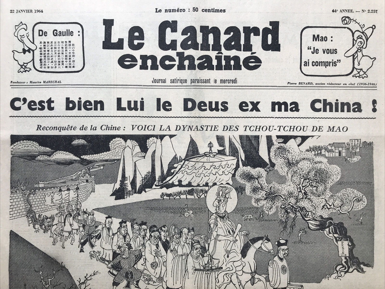 Couac ! | Acheter un Canard | Vente d'Anciens Journaux du Canard Enchaîné. Des Journaux Satiriques de Collection, Historiques & Authentiques de 1916 à 2004 ! | 2257