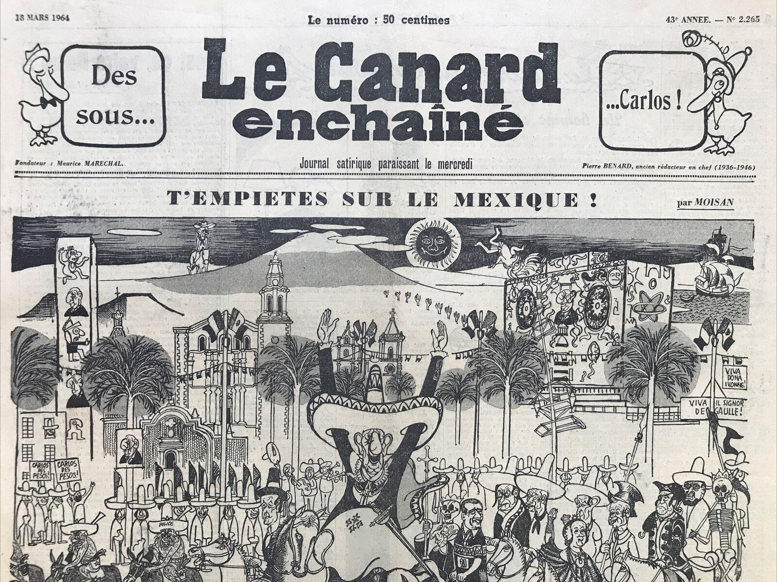 Couac ! | Acheter un Canard | Vente d'Anciens Journaux du Canard Enchaîné. Des Journaux Satiriques de Collection, Historiques & Authentiques de 1916 à 2004 ! | 2265