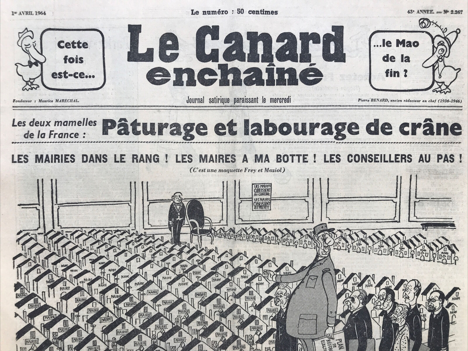 Couac ! | Acheter un Canard | Vente d'Anciens Journaux du Canard Enchaîné. Des Journaux Satiriques de Collection, Historiques & Authentiques de 1916 à 2004 ! | 2267