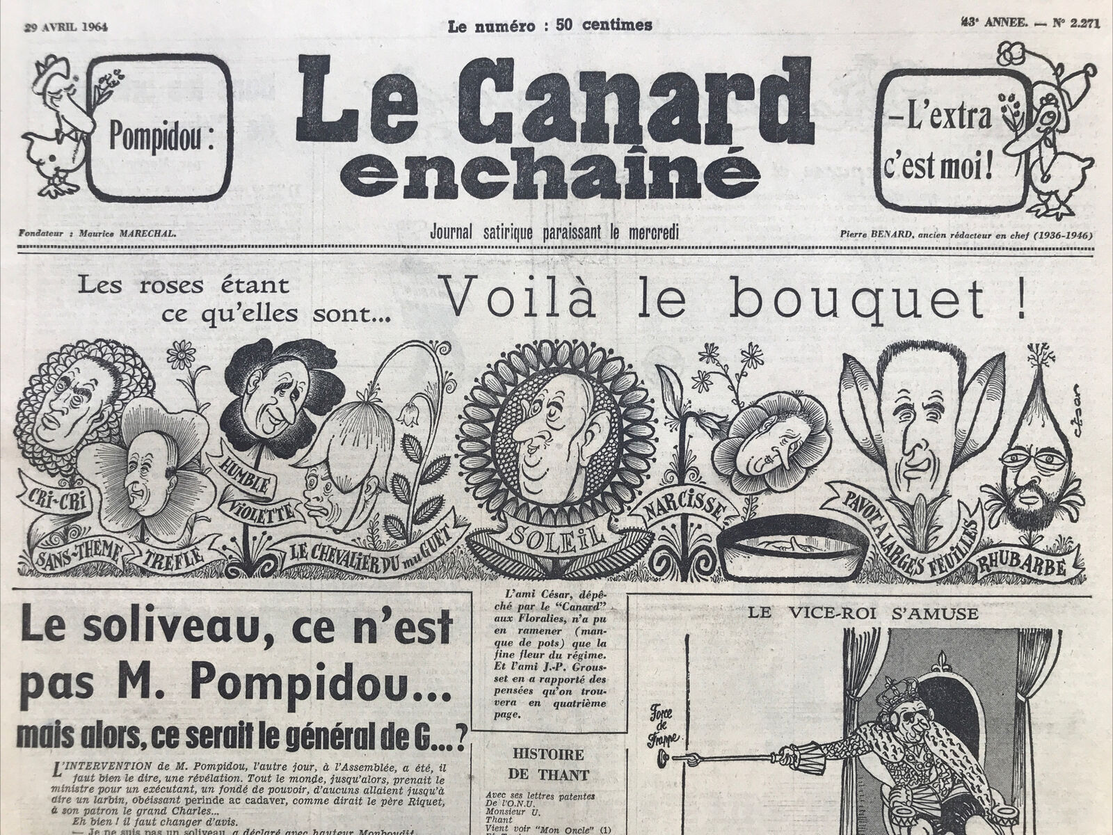 Couac ! | Acheter un Canard | Vente d'Anciens Journaux du Canard Enchaîné. Des Journaux Satiriques de Collection, Historiques & Authentiques de 1916 à 2004 ! | 2271