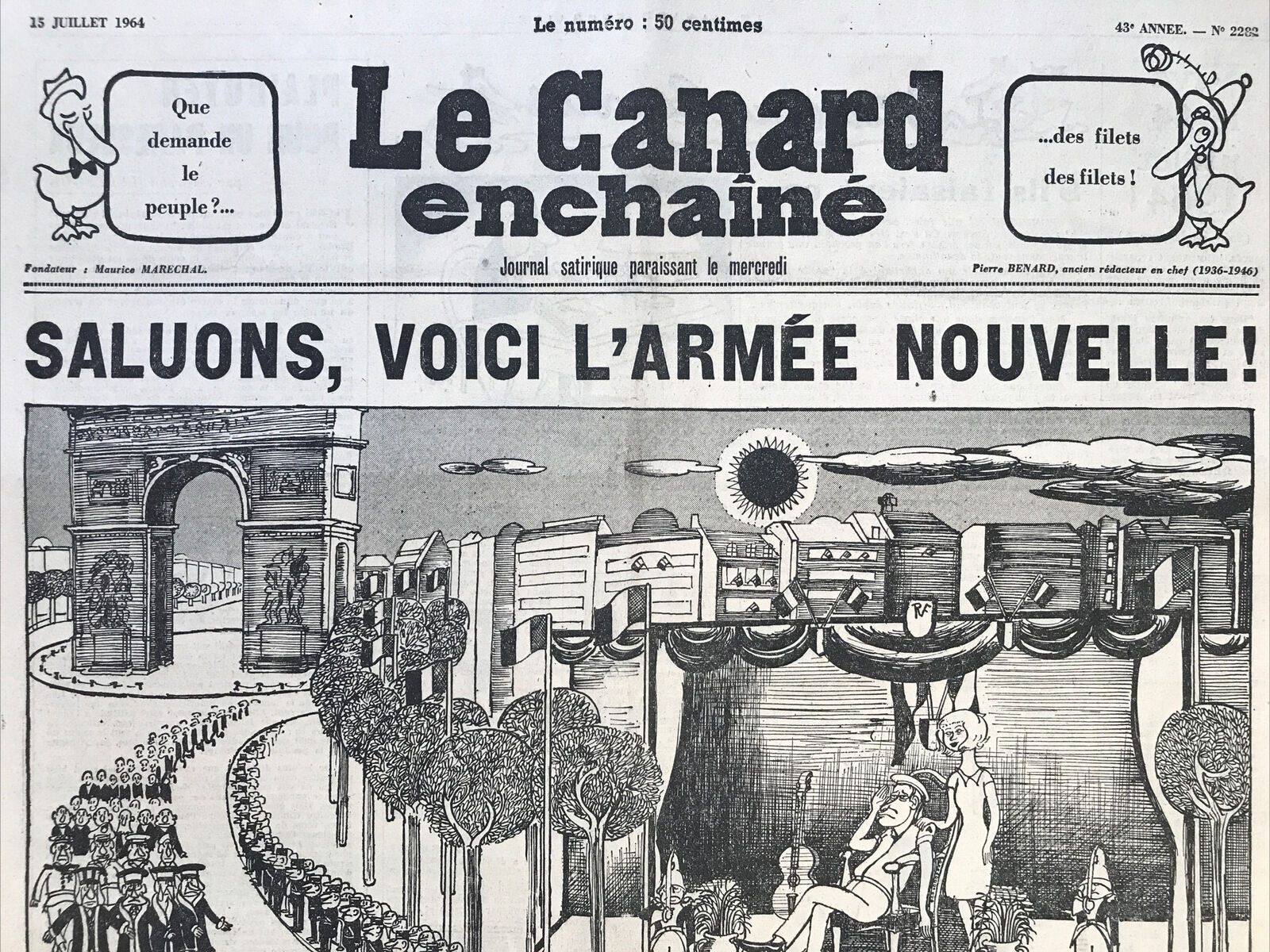 Couac ! | Acheter un Canard | Vente d'Anciens Journaux du Canard Enchaîné. Des Journaux Satiriques de Collection, Historiques & Authentiques de 1916 à 2004 ! | 2282