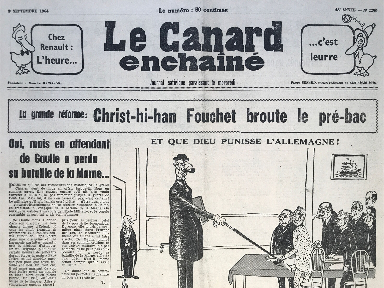 Couac ! | Acheter un Canard | Vente d'Anciens Journaux du Canard Enchaîné. Des Journaux Satiriques de Collection, Historiques & Authentiques de 1916 à 2004 ! | 2290