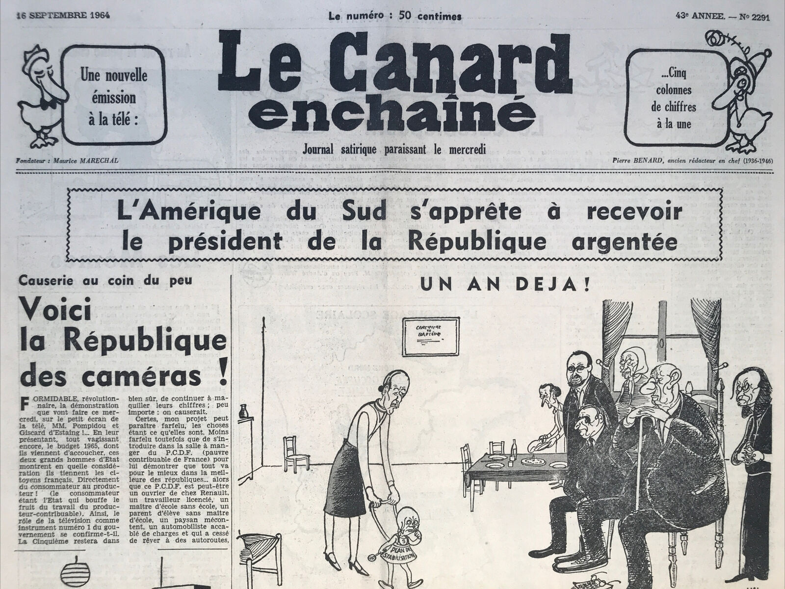 Couac ! | Acheter un Canard | Vente d'Anciens Journaux du Canard Enchaîné. Des Journaux Satiriques de Collection, Historiques & Authentiques de 1916 à 2004 ! | 2291