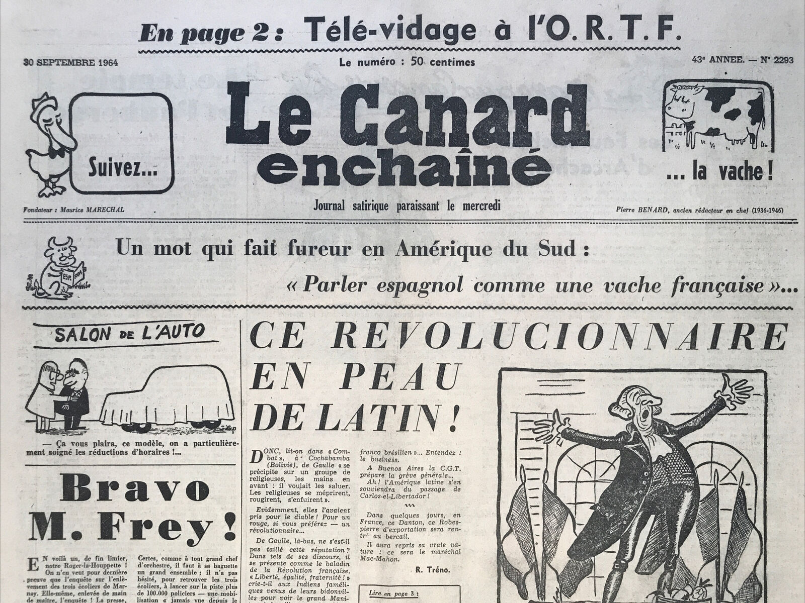 Couac ! | Acheter un Canard | Vente d'Anciens Journaux du Canard Enchaîné. Des Journaux Satiriques de Collection, Historiques & Authentiques de 1916 à 2004 ! | 2293