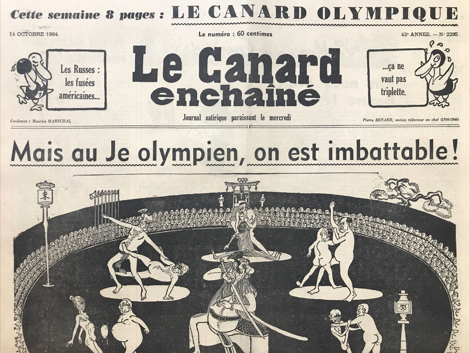 Couac ! | Acheter un Canard | Vente d'Anciens Journaux du Canard Enchaîné. Des Journaux Satiriques de Collection, Historiques & Authentiques de 1916 à 2004 ! | 2295