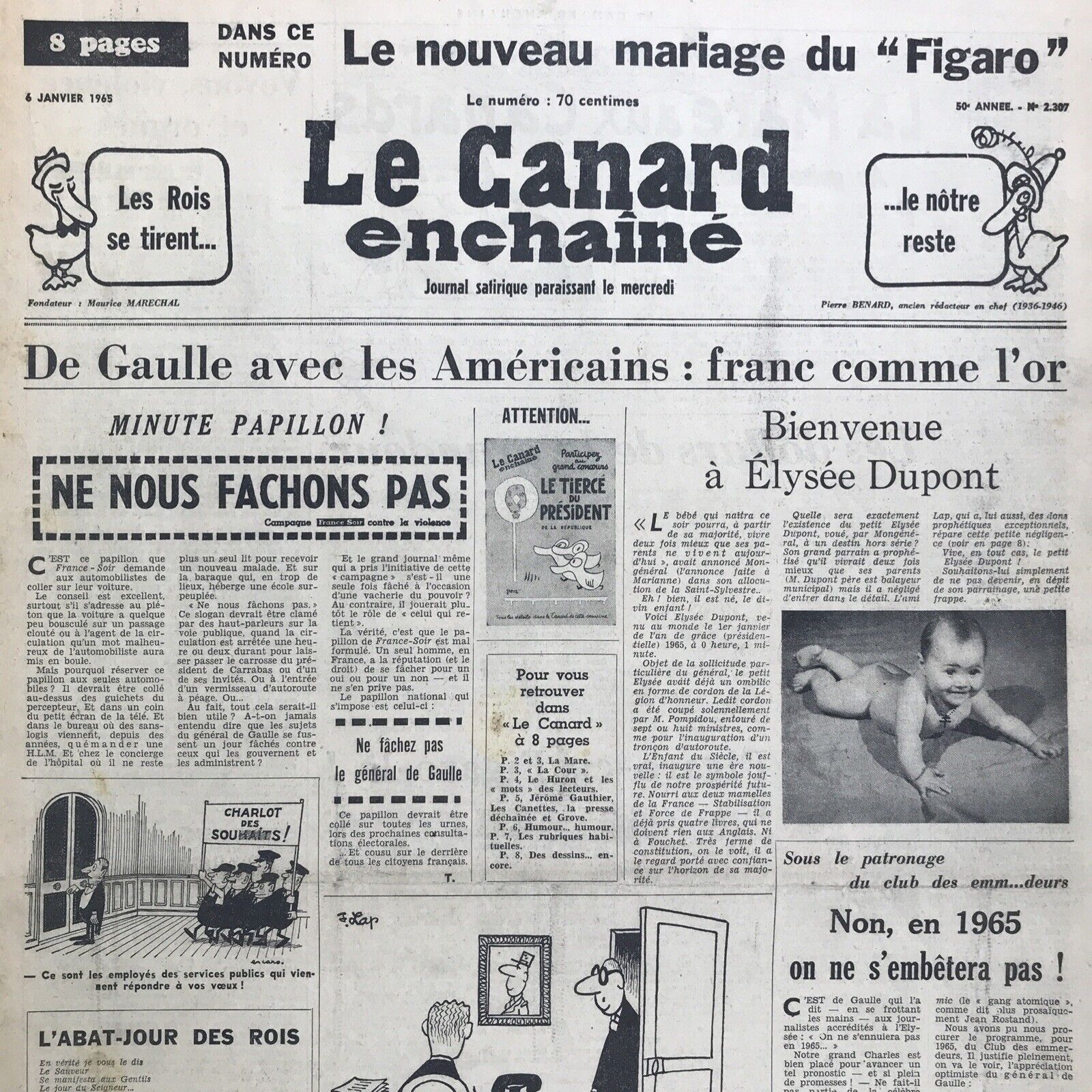 Couac ! | Acheter un Canard | Vente d'Anciens Journaux du Canard Enchaîné. Des Journaux Satiriques de Collection, Historiques & Authentiques de 1916 à 2004 ! | 2307