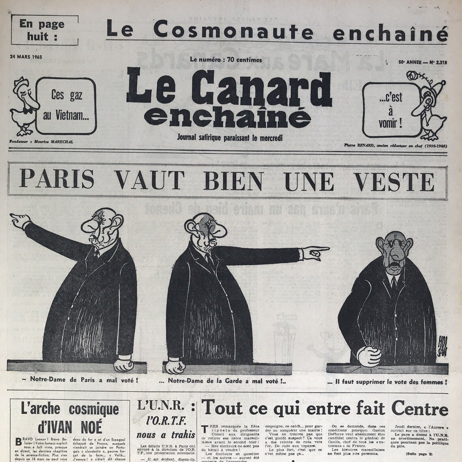 Couac ! | Acheter un Canard | Vente d'Anciens Journaux du Canard Enchaîné. Des Journaux Satiriques de Collection, Historiques & Authentiques de 1916 à 2004 ! | 2318