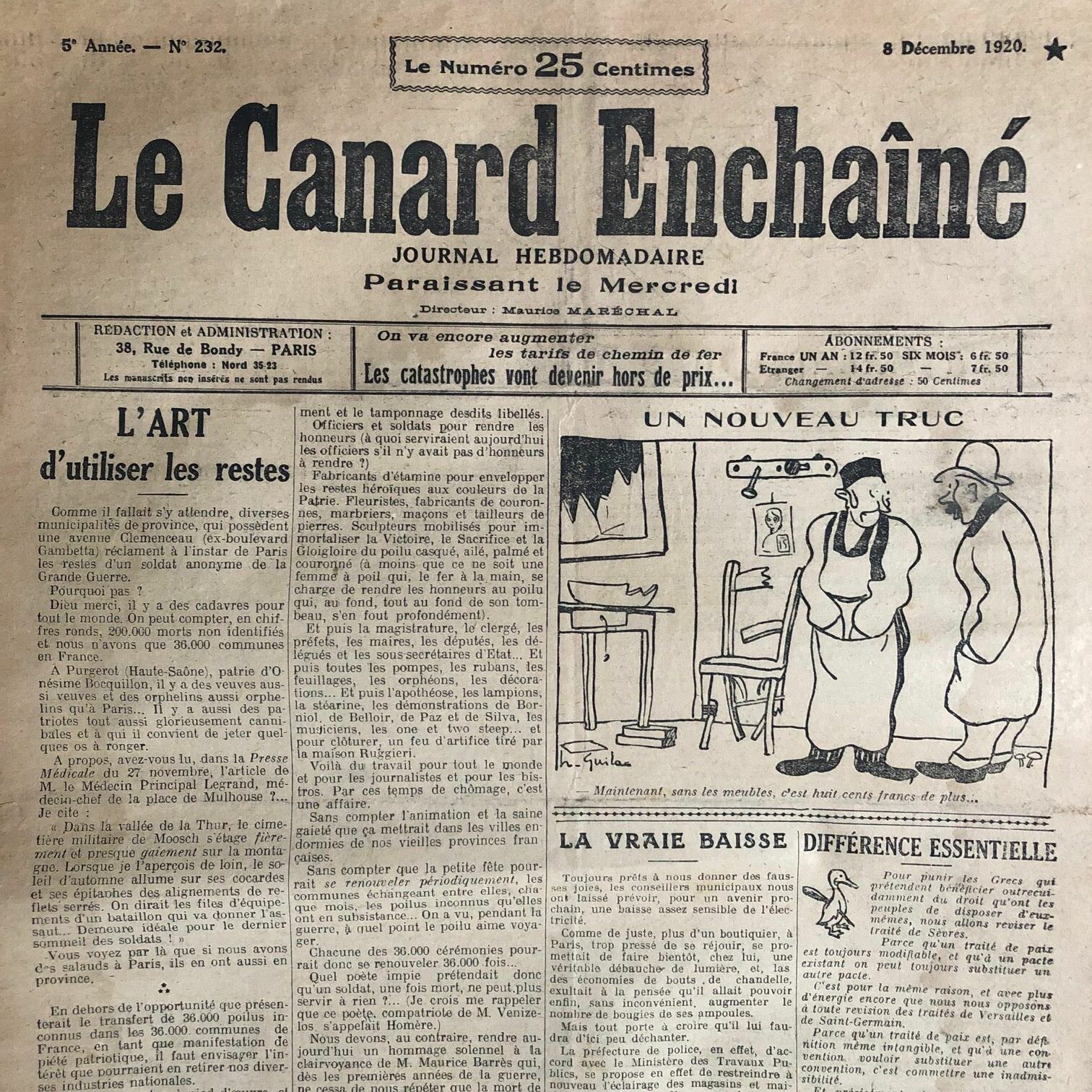 Couac ! | Acheter un Canard | Vente d'Anciens Journaux du Canard Enchaîné. Des Journaux Satiriques de Collection, Historiques & Authentiques de 1916 à 2004 ! | 232 rotated