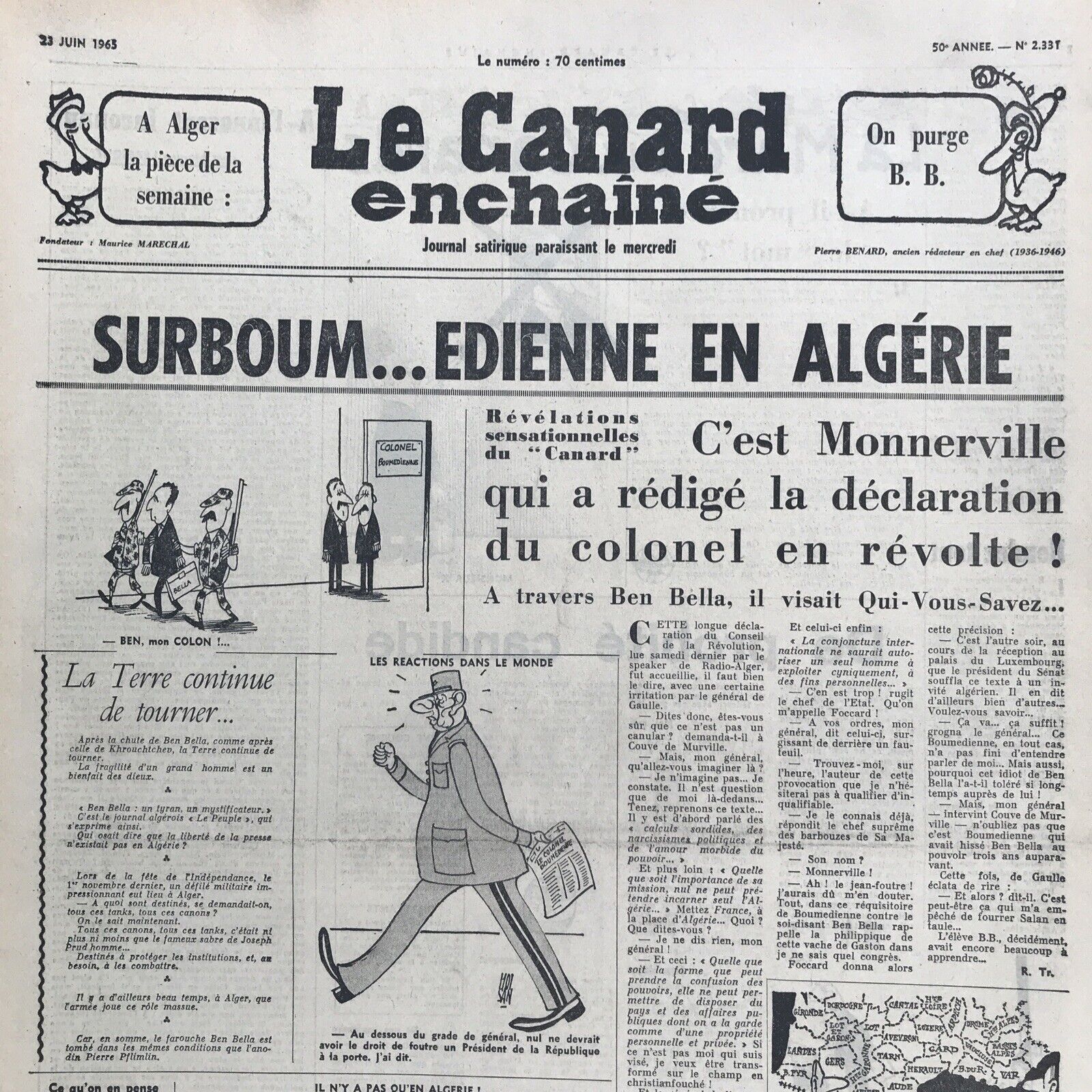 Couac ! | Acheter un Canard | Vente d'Anciens Journaux du Canard Enchaîné. Des Journaux Satiriques de Collection, Historiques & Authentiques de 1916 à 2004 ! | 2331