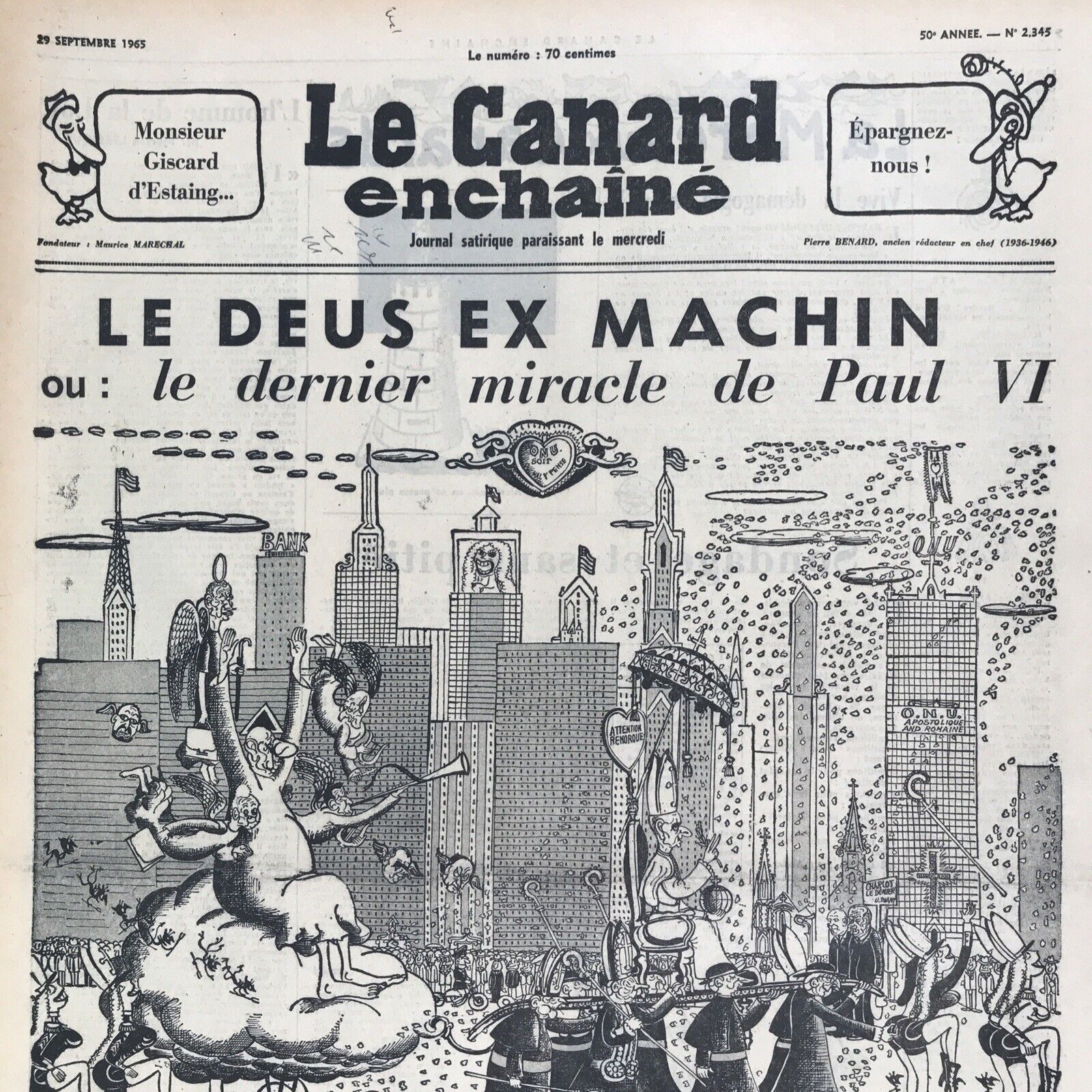 Couac ! | Acheter un Canard | Vente d'Anciens Journaux du Canard Enchaîné. Des Journaux Satiriques de Collection, Historiques & Authentiques de 1916 à 2004 ! | 2345