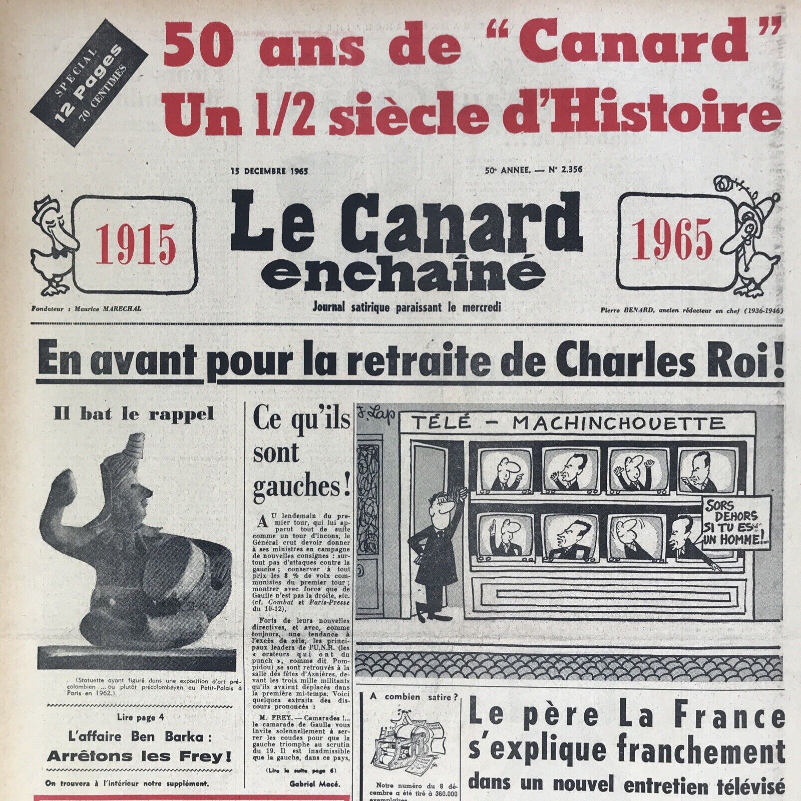 Couac ! | Acheter un Canard | Vente d'Anciens Journaux du Canard Enchaîné. Des Journaux Satiriques de Collection, Historiques & Authentiques de 1916 à 2004 ! | 2356