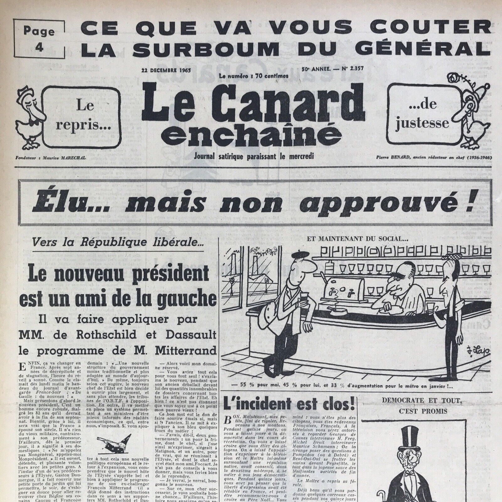 Couac ! | Acheter un Canard | Vente d'Anciens Journaux du Canard Enchaîné. Des Journaux Satiriques de Collection, Historiques & Authentiques de 1916 à 2004 ! | 2357