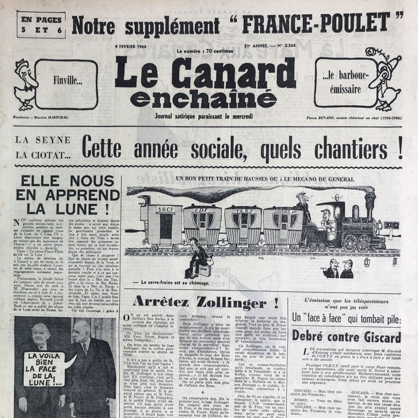 Couac ! | Acheter un Canard | Vente d'Anciens Journaux du Canard Enchaîné. Des Journaux Satiriques de Collection, Historiques & Authentiques de 1916 à 2004 ! | 2364