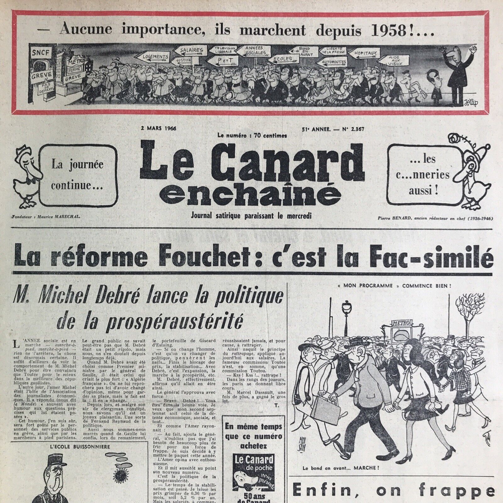 Couac ! | Acheter un Canard | Vente d'Anciens Journaux du Canard Enchaîné. Des Journaux Satiriques de Collection, Historiques & Authentiques de 1916 à 2004 ! | 2367