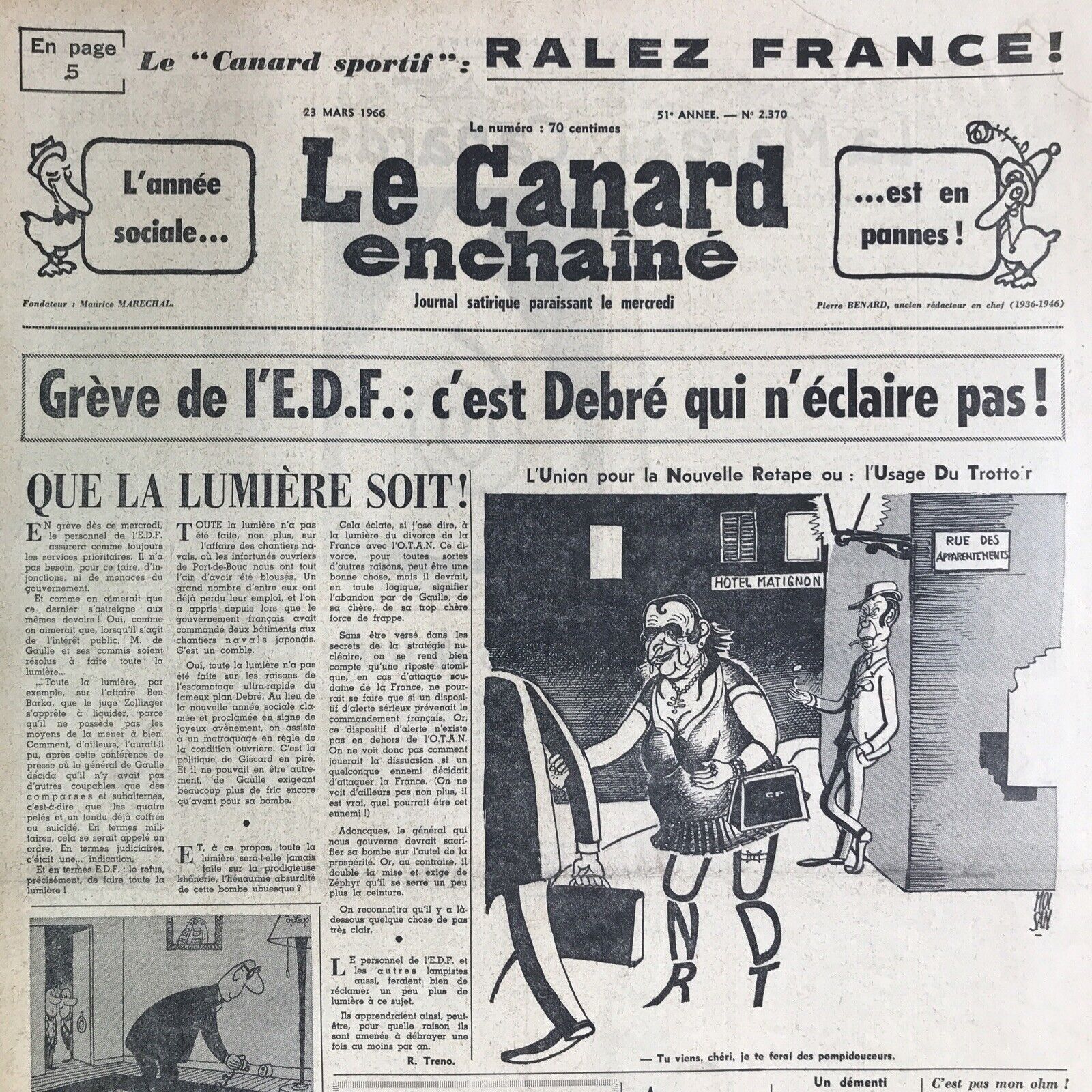 Couac ! | Acheter un Canard | Vente d'Anciens Journaux du Canard Enchaîné. Des Journaux Satiriques de Collection, Historiques & Authentiques de 1916 à 2004 ! | 2370