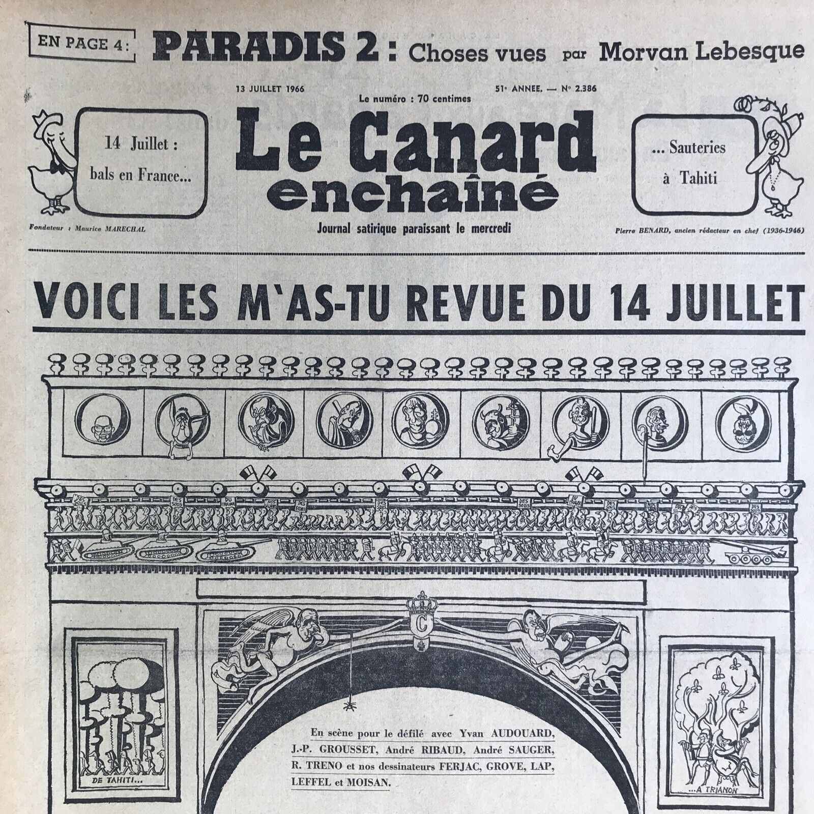 Couac ! | Acheter un Canard | Vente d'Anciens Journaux du Canard Enchaîné. Des Journaux Satiriques de Collection, Historiques & Authentiques de 1916 à 2004 ! | 2386