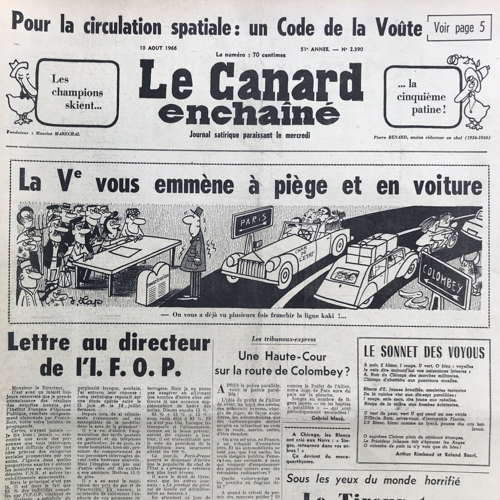 Couac ! | Acheter un Canard | Vente d'Anciens Journaux du Canard Enchaîné. Des Journaux Satiriques de Collection, Historiques & Authentiques de 1916 à 2004 ! | 2390