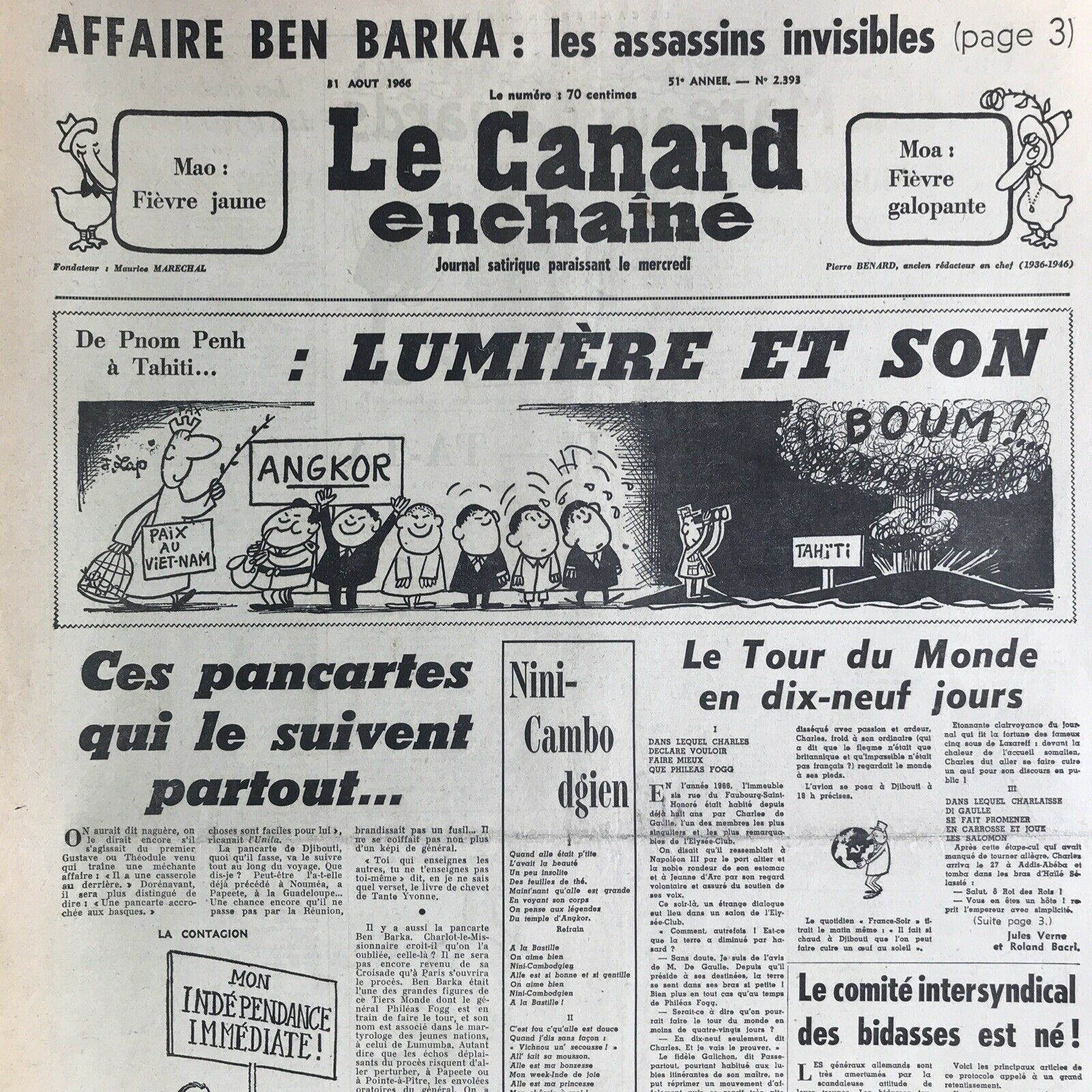 Couac ! | Acheter un Canard | Vente d'Anciens Journaux du Canard Enchaîné. Des Journaux Satiriques de Collection, Historiques & Authentiques de 1916 à 2004 ! | 2393