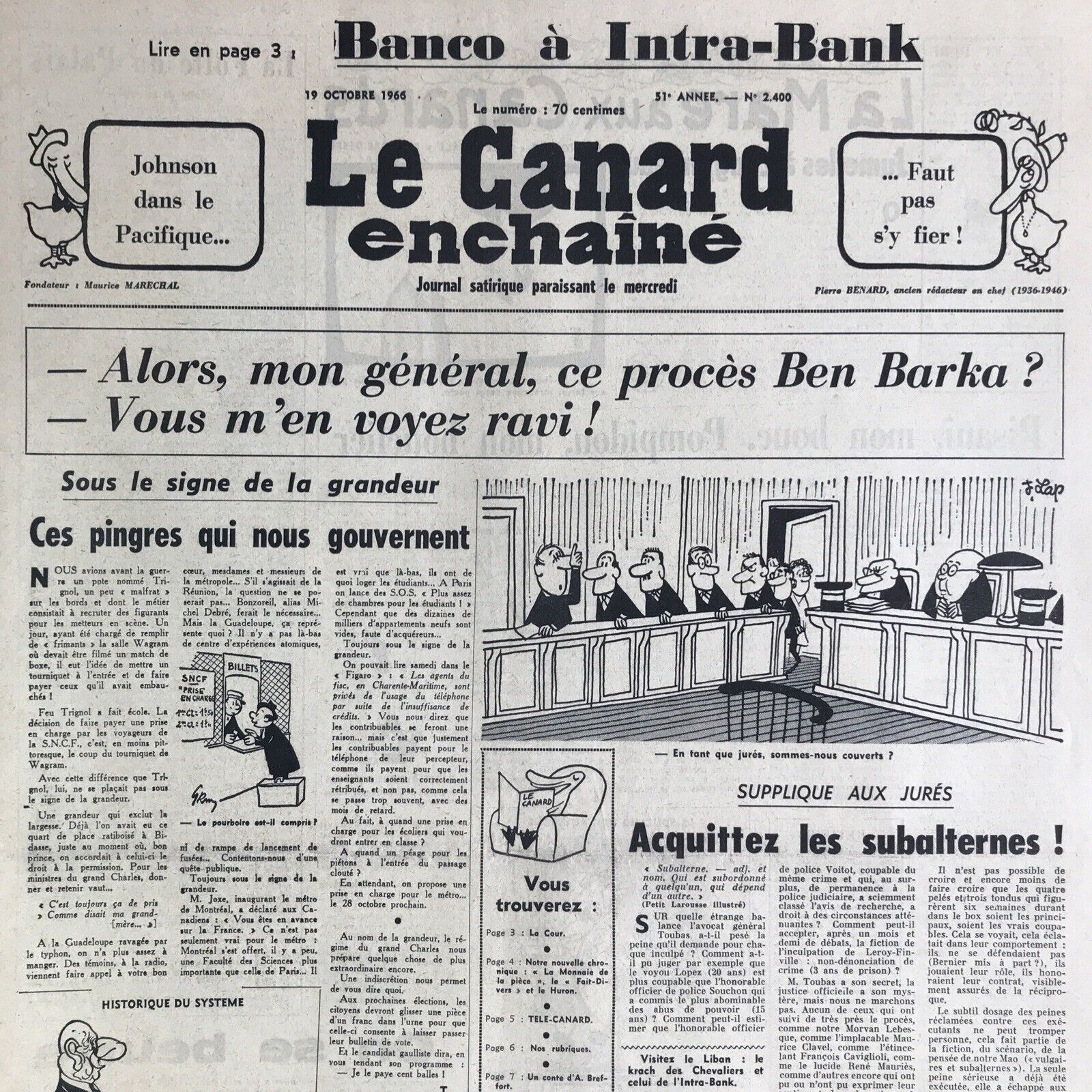 Couac ! | Acheter un Canard | Vente d'Anciens Journaux du Canard Enchaîné. Des Journaux Satiriques de Collection, Historiques & Authentiques de 1916 à 2004 ! | 2400