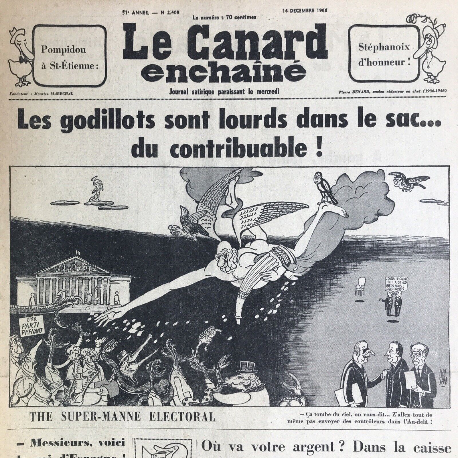 Couac ! | Acheter un Canard | Vente d'Anciens Journaux du Canard Enchaîné. Des Journaux Satiriques de Collection, Historiques & Authentiques de 1916 à 2004 ! | 2408