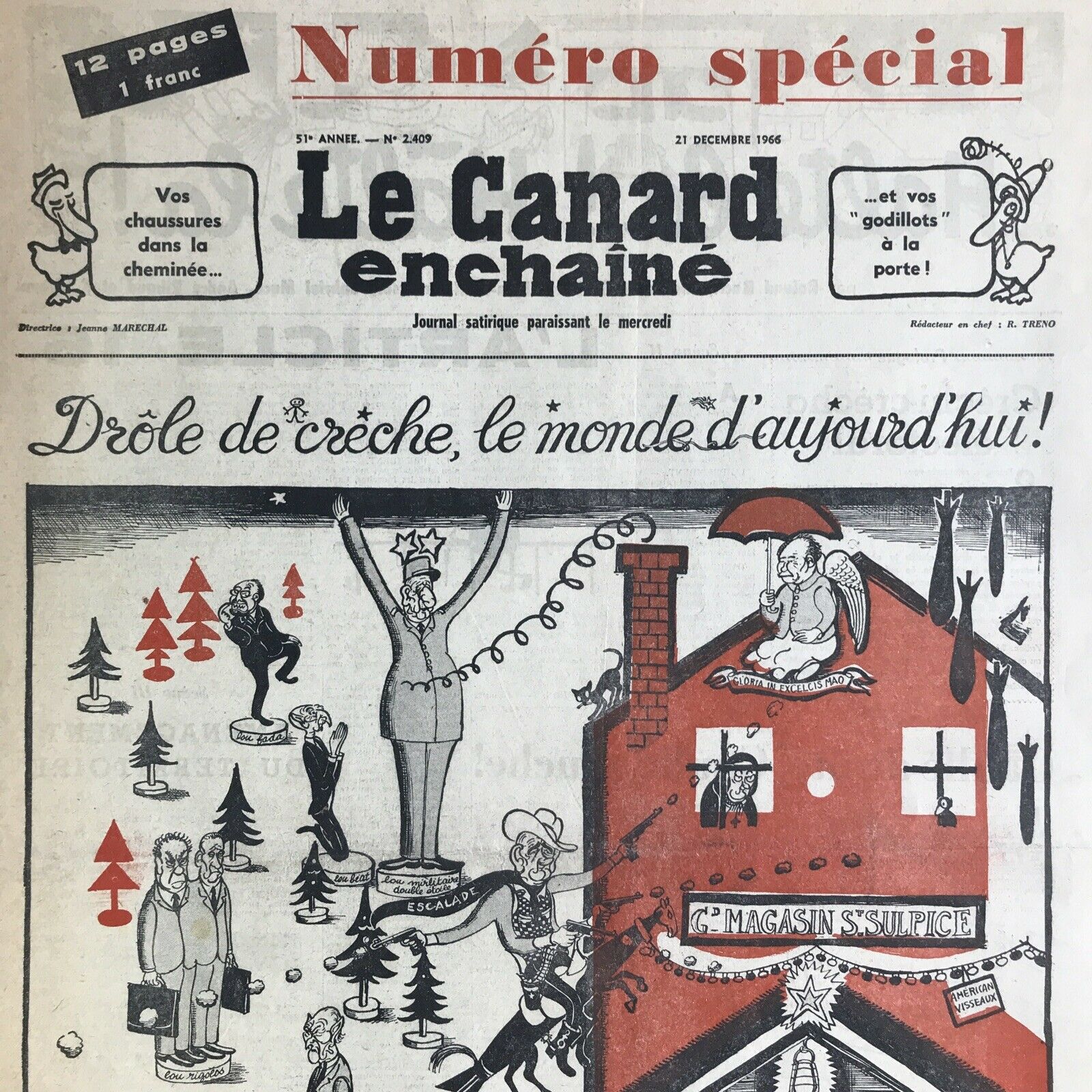 Couac ! | Acheter un Canard | Vente d'Anciens Journaux du Canard Enchaîné. Des Journaux Satiriques de Collection, Historiques & Authentiques de 1916 à 2004 ! | 2409