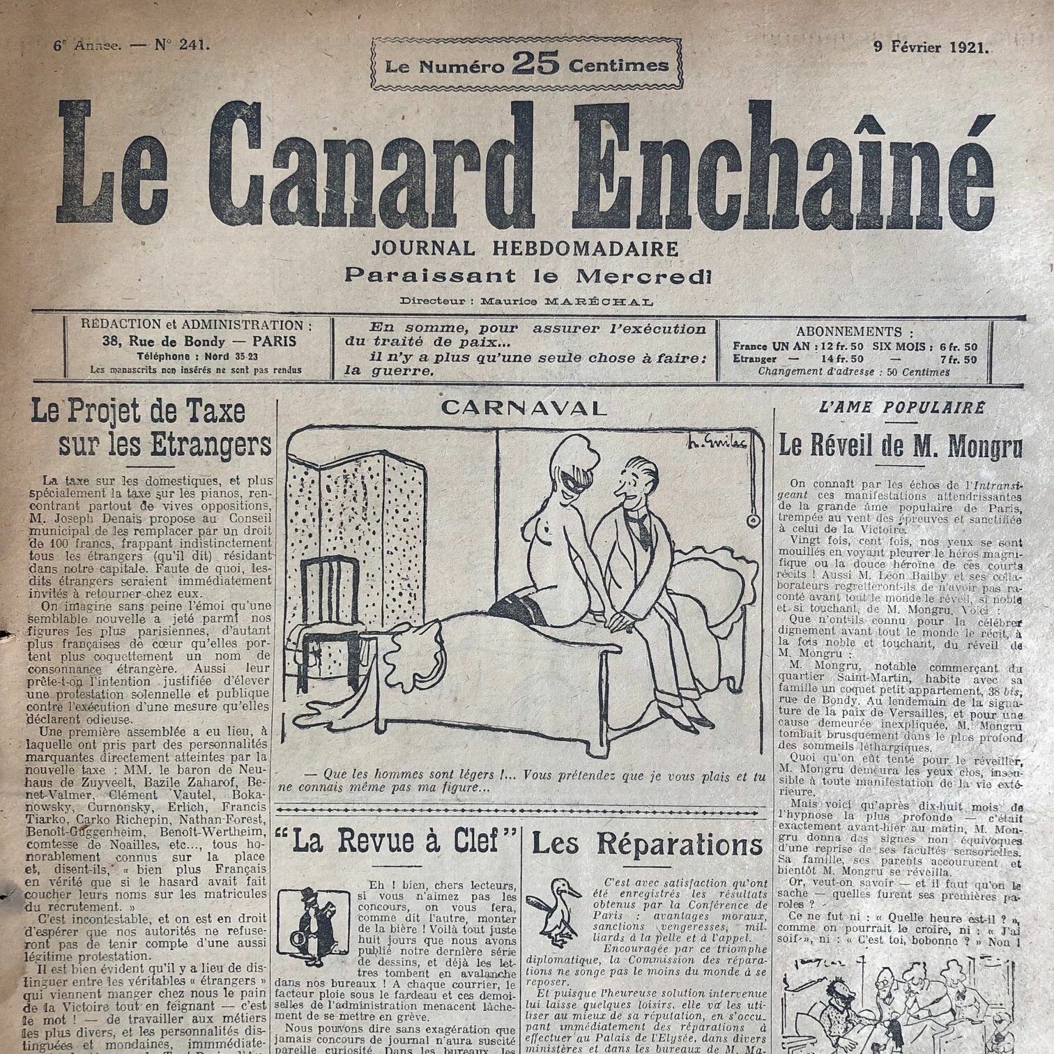 Couac ! | Acheter un Canard | Vente d'Anciens Journaux du Canard Enchaîné. Des Journaux Satiriques de Collection, Historiques & Authentiques de 1916 à 2004 ! | 241 1 rotated