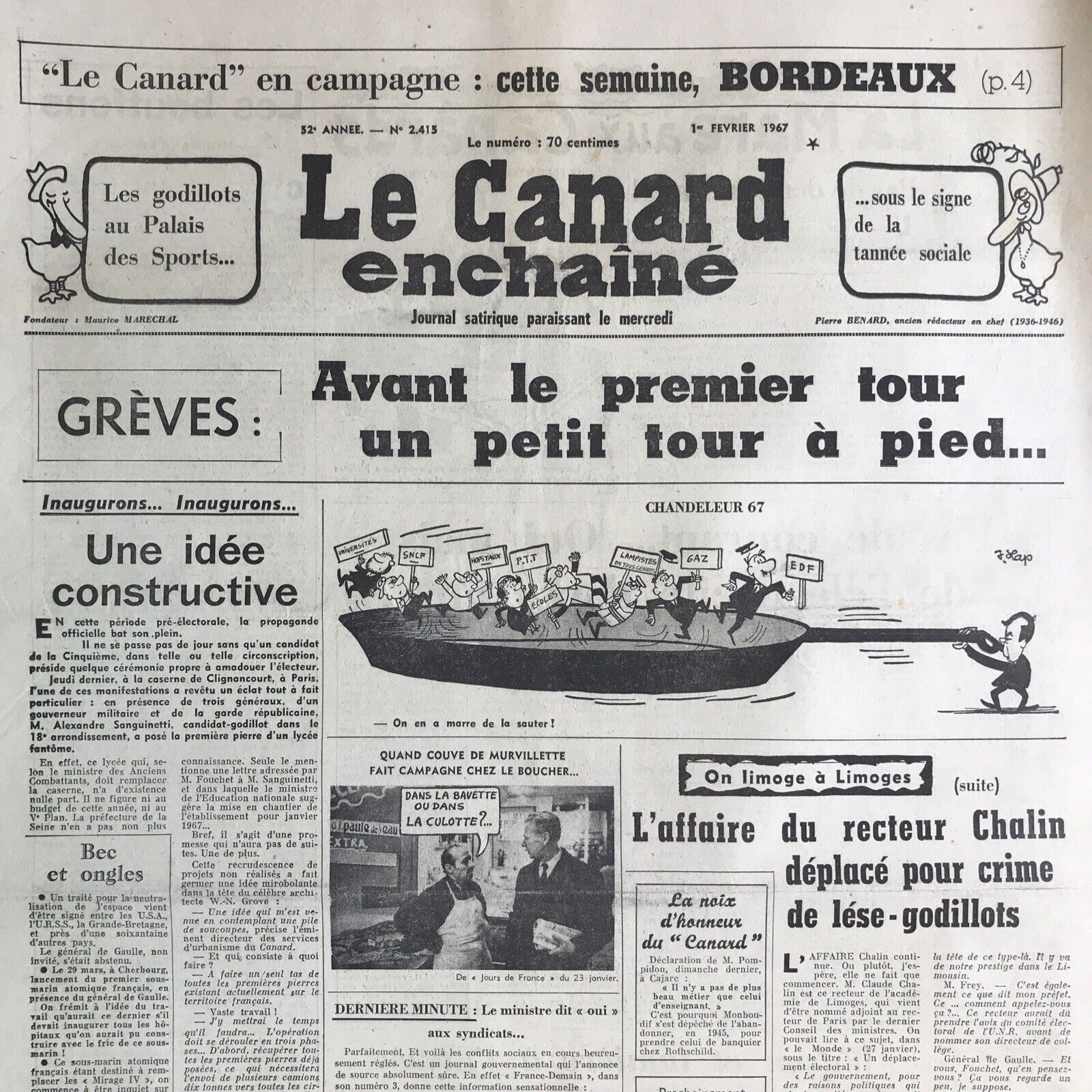 Couac ! | Acheter un Canard | Vente d'Anciens Journaux du Canard Enchaîné. Des Journaux Satiriques de Collection, Historiques & Authentiques de 1916 à 2004 ! | 2415