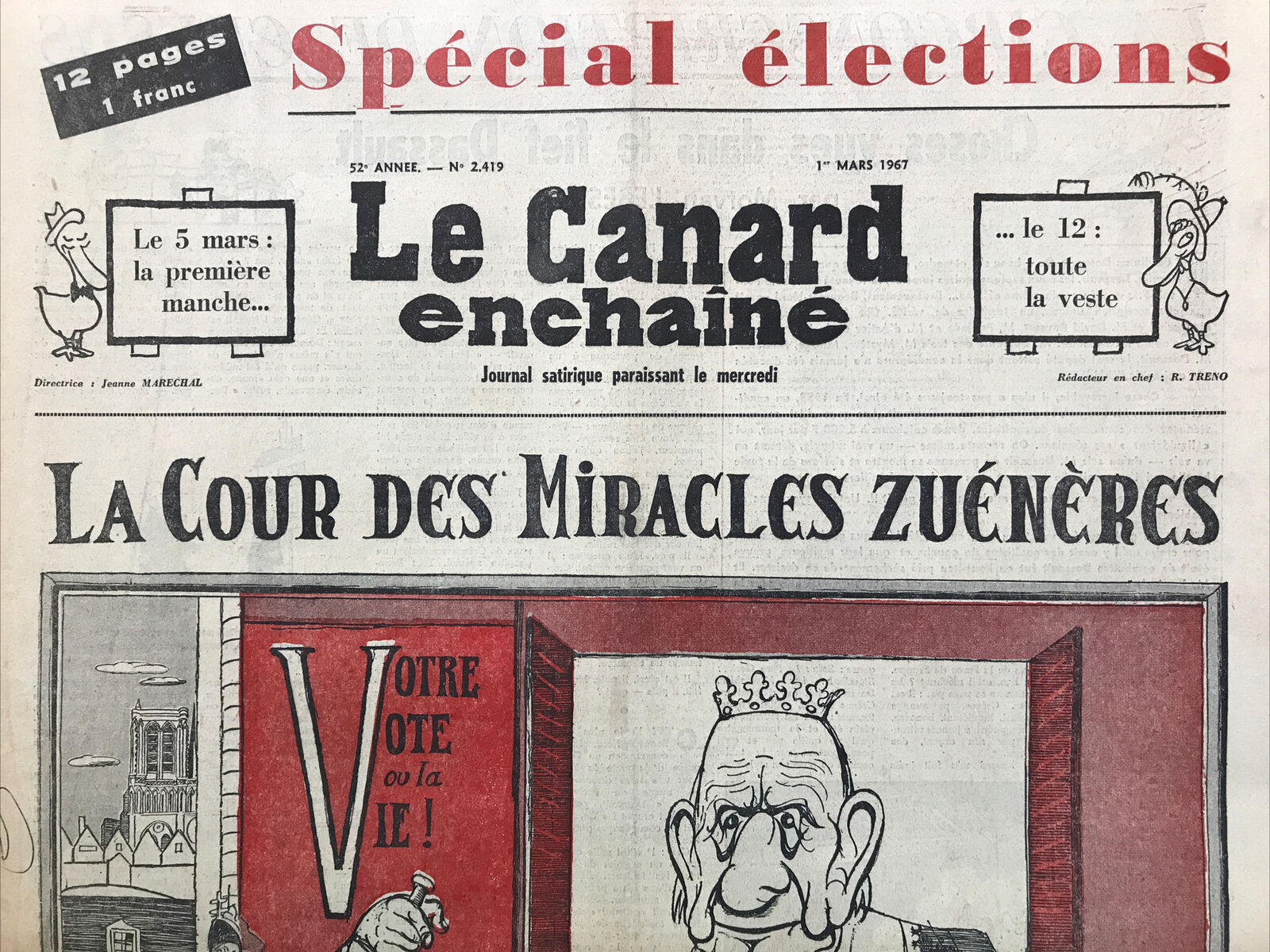 Couac ! | Acheter un Canard | Vente d'Anciens Journaux du Canard Enchaîné. Des Journaux Satiriques de Collection, Historiques & Authentiques de 1916 à 2004 ! | 2419