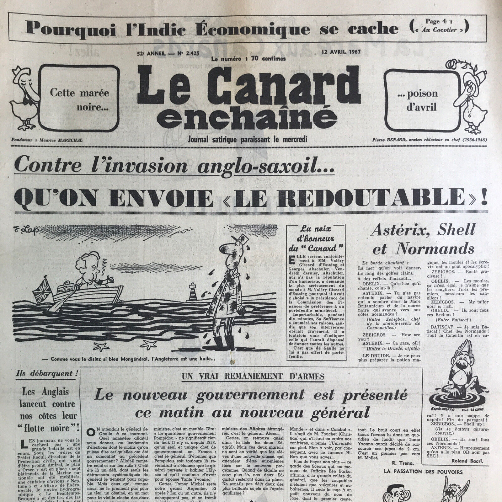 Couac ! | Acheter un Canard | Vente d'Anciens Journaux du Canard Enchaîné. Des Journaux Satiriques de Collection, Historiques & Authentiques de 1916 à 2004 ! | 2425