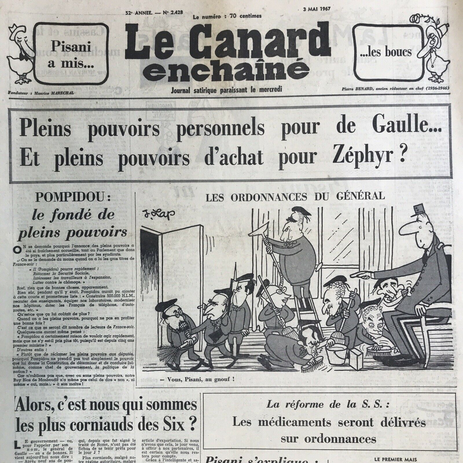 Couac ! | Acheter un Canard | Vente d'Anciens Journaux du Canard Enchaîné. Des Journaux Satiriques de Collection, Historiques & Authentiques de 1916 à 2004 ! | 2428