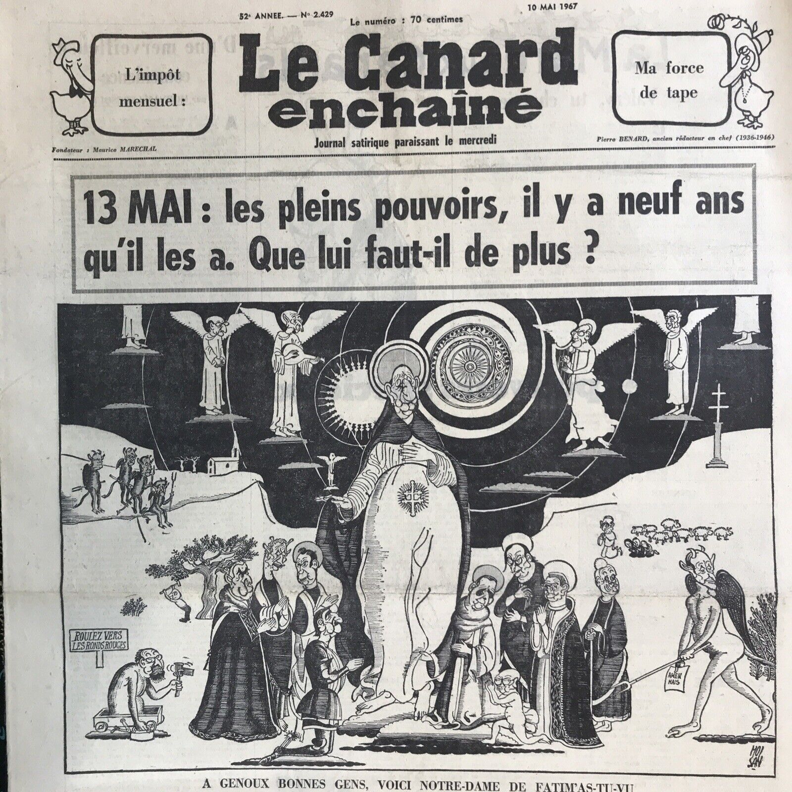 Couac ! | Acheter un Canard | Vente d'Anciens Journaux du Canard Enchaîné. Des Journaux Satiriques de Collection, Historiques & Authentiques de 1916 à 2004 ! | 2429