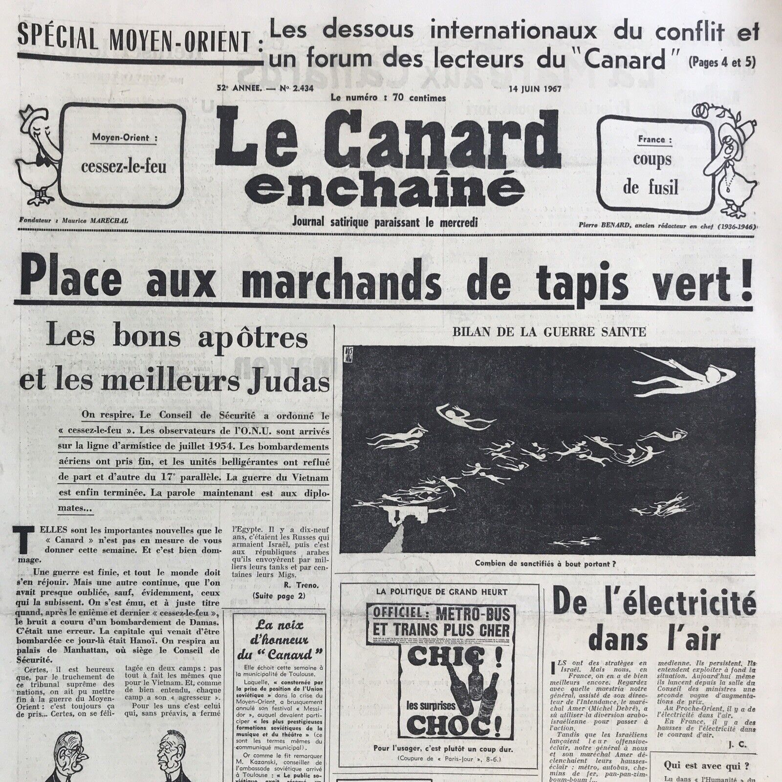 Couac ! | Acheter un Canard | Vente d'Anciens Journaux du Canard Enchaîné. Des Journaux Satiriques de Collection, Historiques & Authentiques de 1916 à 2004 ! | 2434