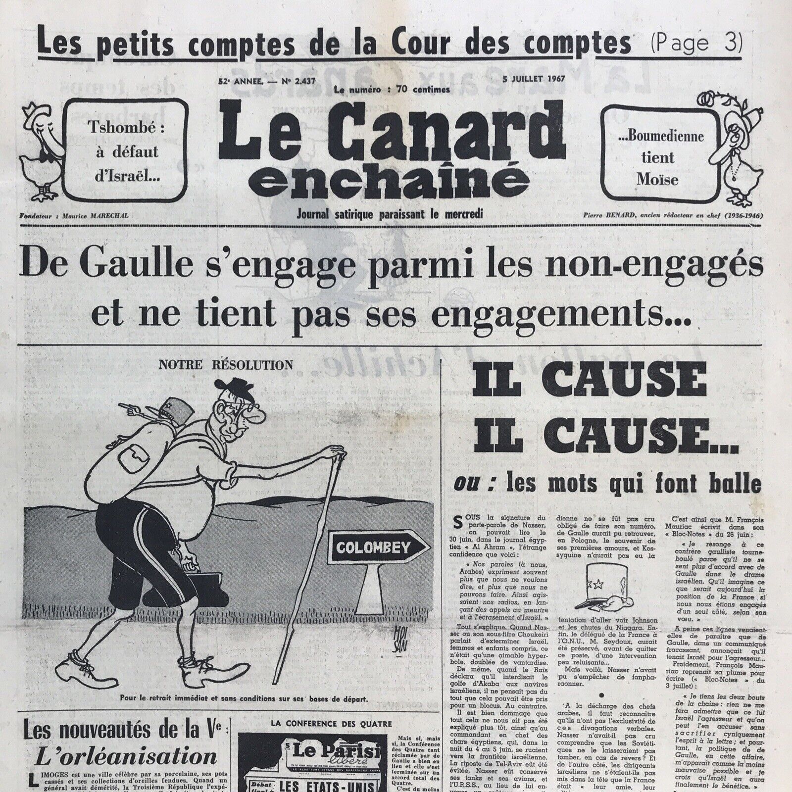 Couac ! | Acheter un Canard | Vente d'Anciens Journaux du Canard Enchaîné. Des Journaux Satiriques de Collection, Historiques & Authentiques de 1916 à 2004 ! | 2437