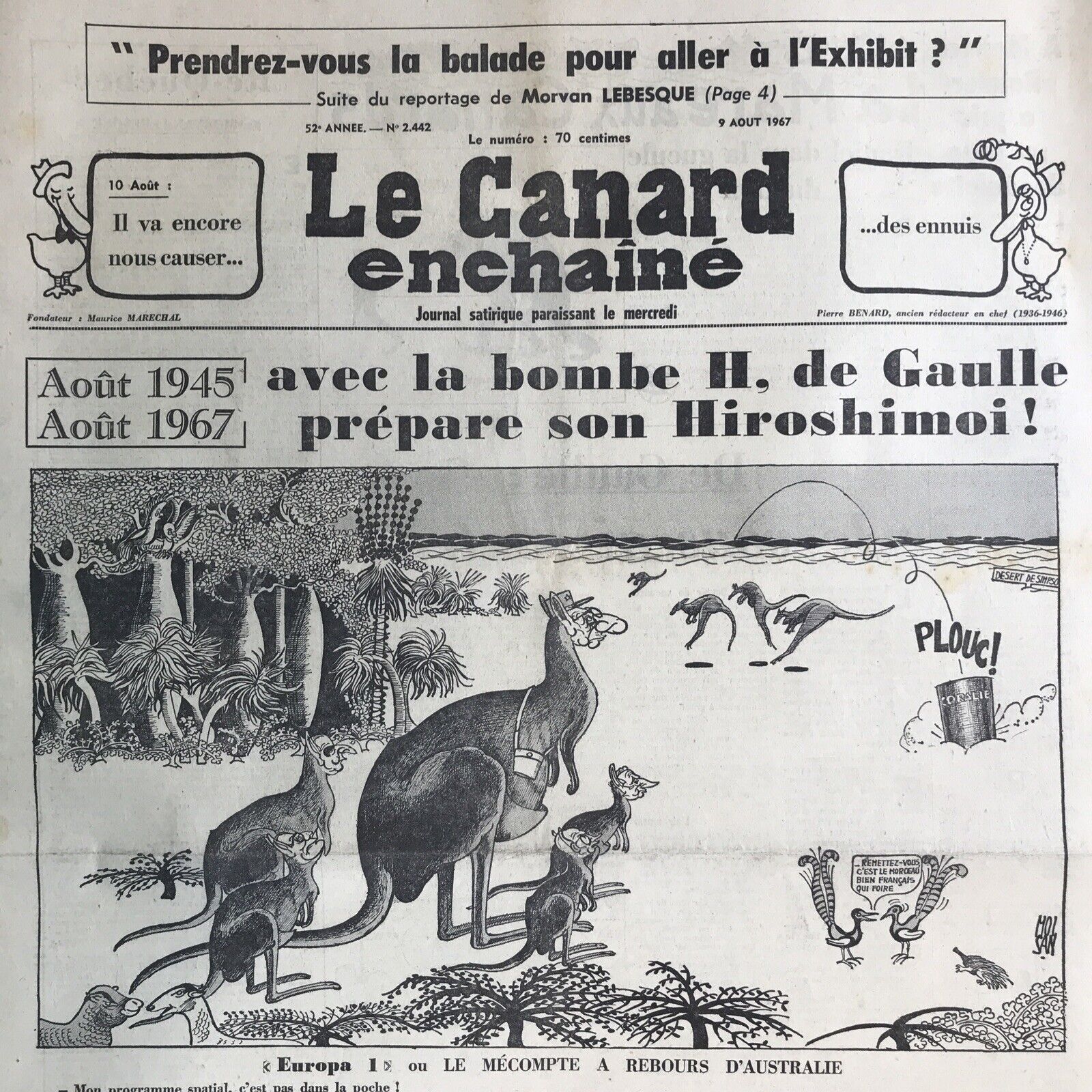 Couac ! | Acheter un Canard | Vente d'Anciens Journaux du Canard Enchaîné. Des Journaux Satiriques de Collection, Historiques & Authentiques de 1916 à 2004 ! | 2442