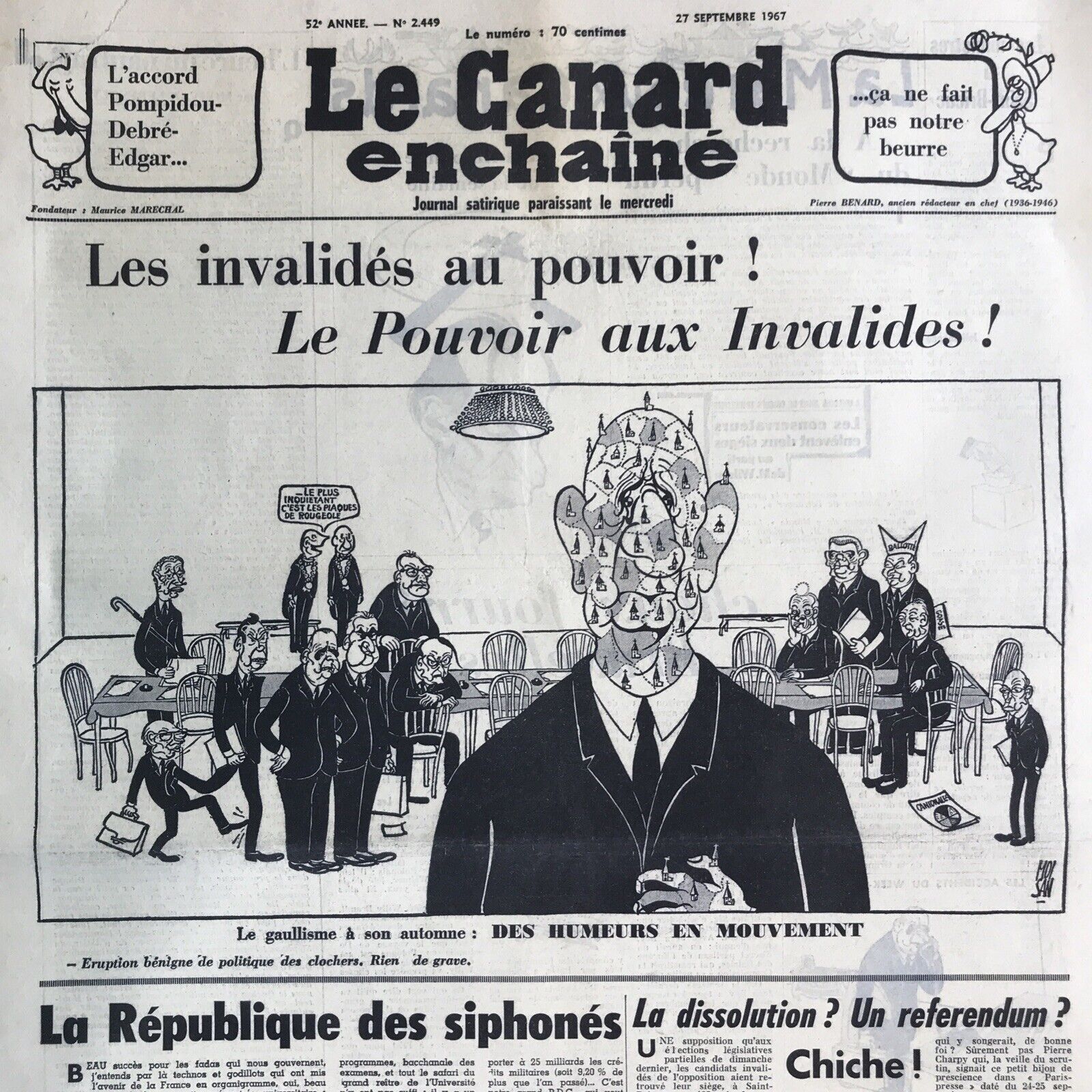 Couac ! | Acheter un Canard | Vente d'Anciens Journaux du Canard Enchaîné. Des Journaux Satiriques de Collection, Historiques & Authentiques de 1916 à 2004 ! | 2449