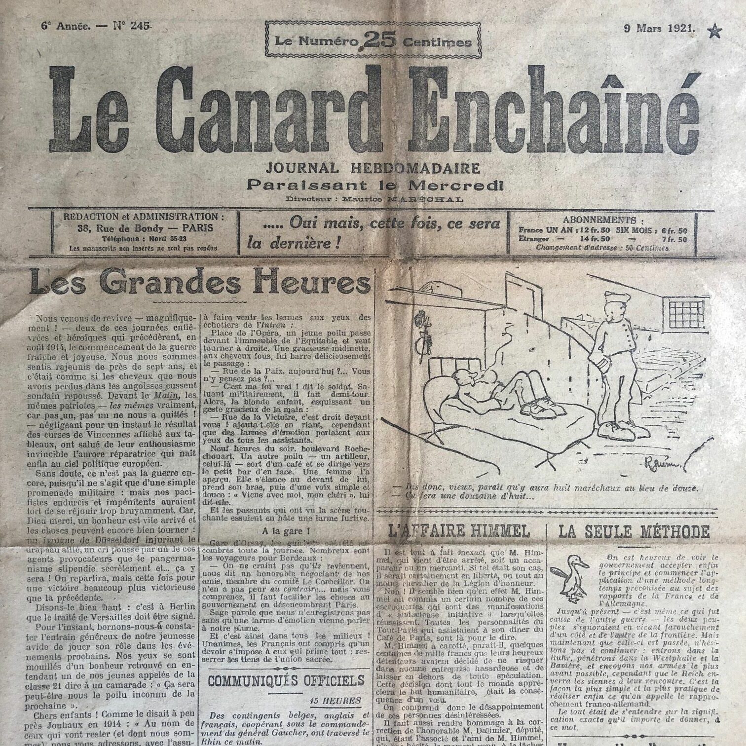 Couac ! | Acheter un Canard | Vente d'Anciens Journaux du Canard Enchaîné. Des Journaux Satiriques de Collection, Historiques & Authentiques de 1916 à 2004 ! | 245 rotated