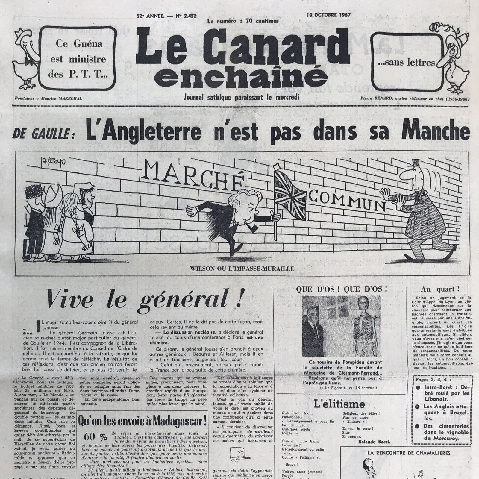 Couac ! | Acheter un Canard | Vente d'Anciens Journaux du Canard Enchaîné. Des Journaux Satiriques de Collection, Historiques & Authentiques de 1916 à 2004 ! | 2452